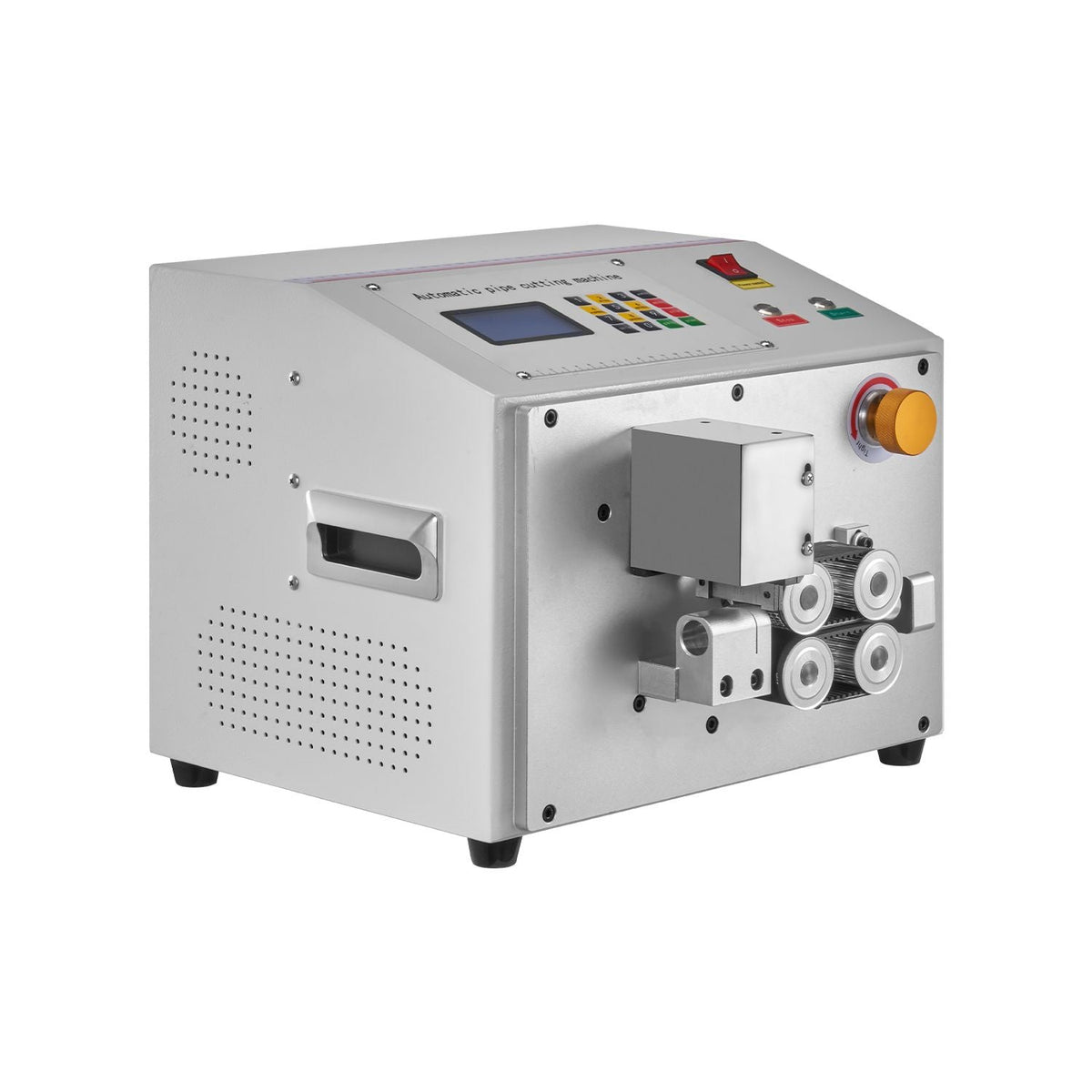 Auto Heat-Shrink Tube Cutter, Automatic Pipe Cutting Machine with LCD Display, 1mm-20mm Cutting Diameter, 0.1mm-99999.9mm Cutting Length, Ideal for PVC PE Tube, Silicone Tube, Soft Water Pipe