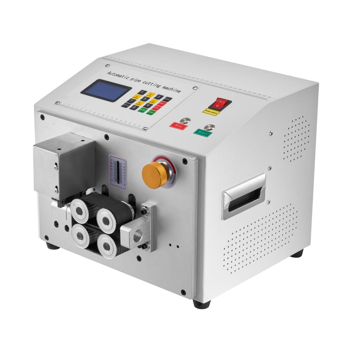 Auto Heat-Shrink Tube Cutter, Automatic Pipe Cutting Machine with LCD Display, 1mm-20mm Cutting Diameter, 0.1mm-99999.9mm Cutting Length, Ideal for PVC PE Tube, Silicone Tube, Soft Water Pipe