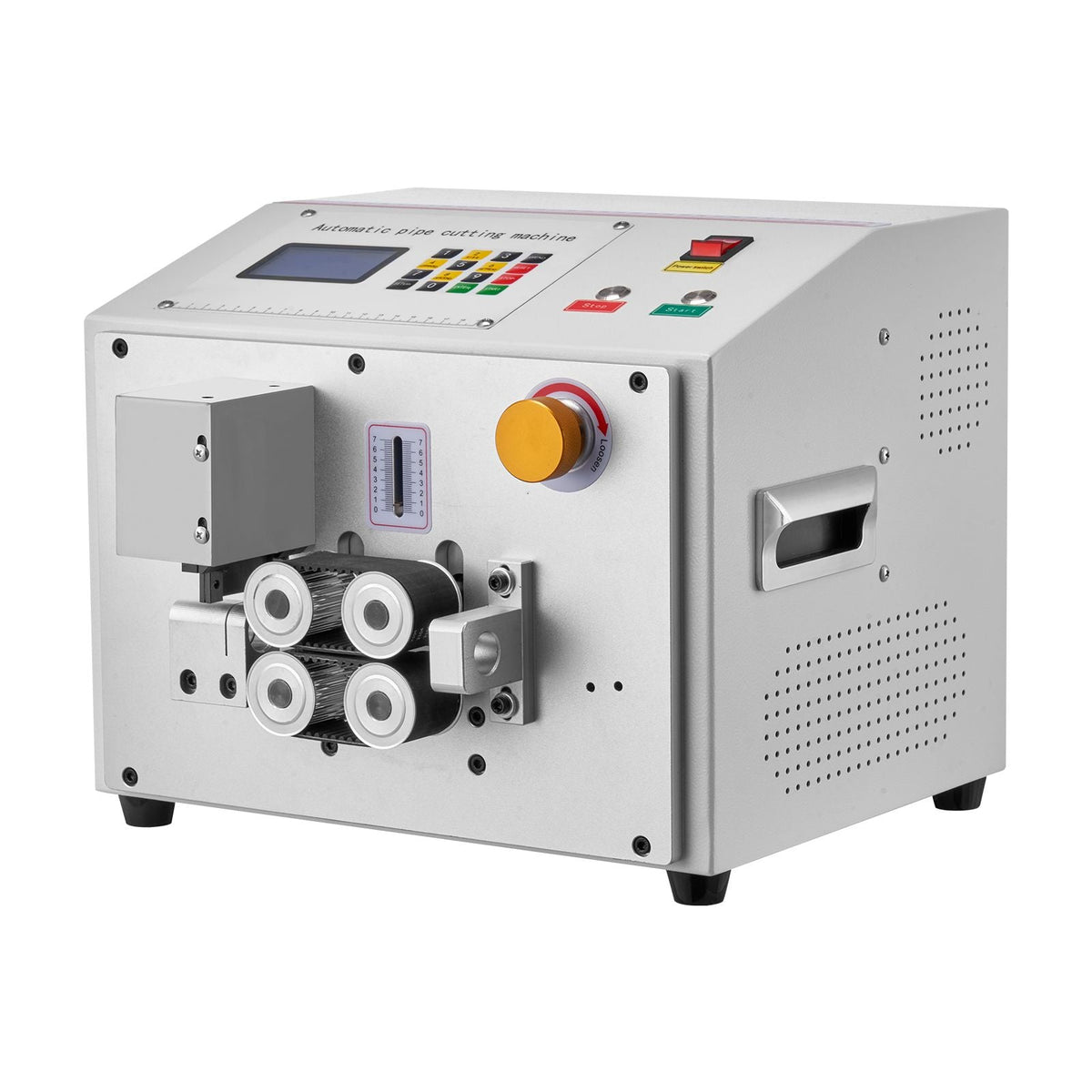 Auto Heat-Shrink Tube Cutter, Automatic Pipe Cutting Machine with LCD Display, 1mm-20mm Cutting Diameter, 0.1mm-99999.9mm Cutting Length, Ideal for PVC PE Tube, Silicone Tube, Soft Water Pipe