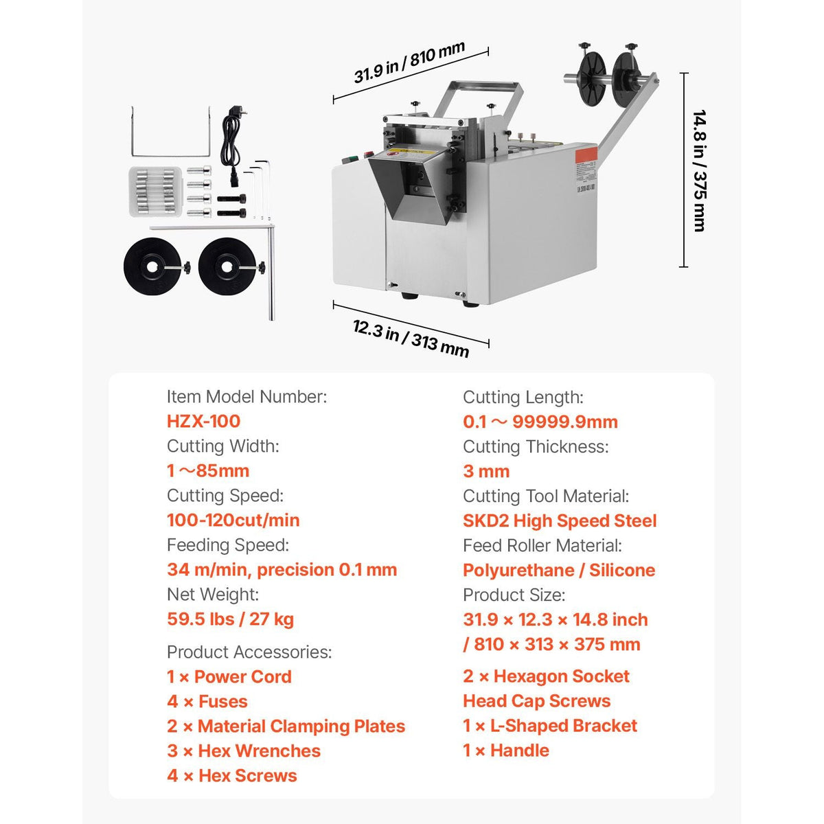 Auto Heat-Shrink Tube Cutter, Cable Pipe Cutting Machine with 1mm-85mm Cutting Width, 0.1mm-99999.9mm Length, Automatic Tube Cutter for Heat Shrink Tube, Fiberglass Tube, Cable, Yellow Wax Tubes