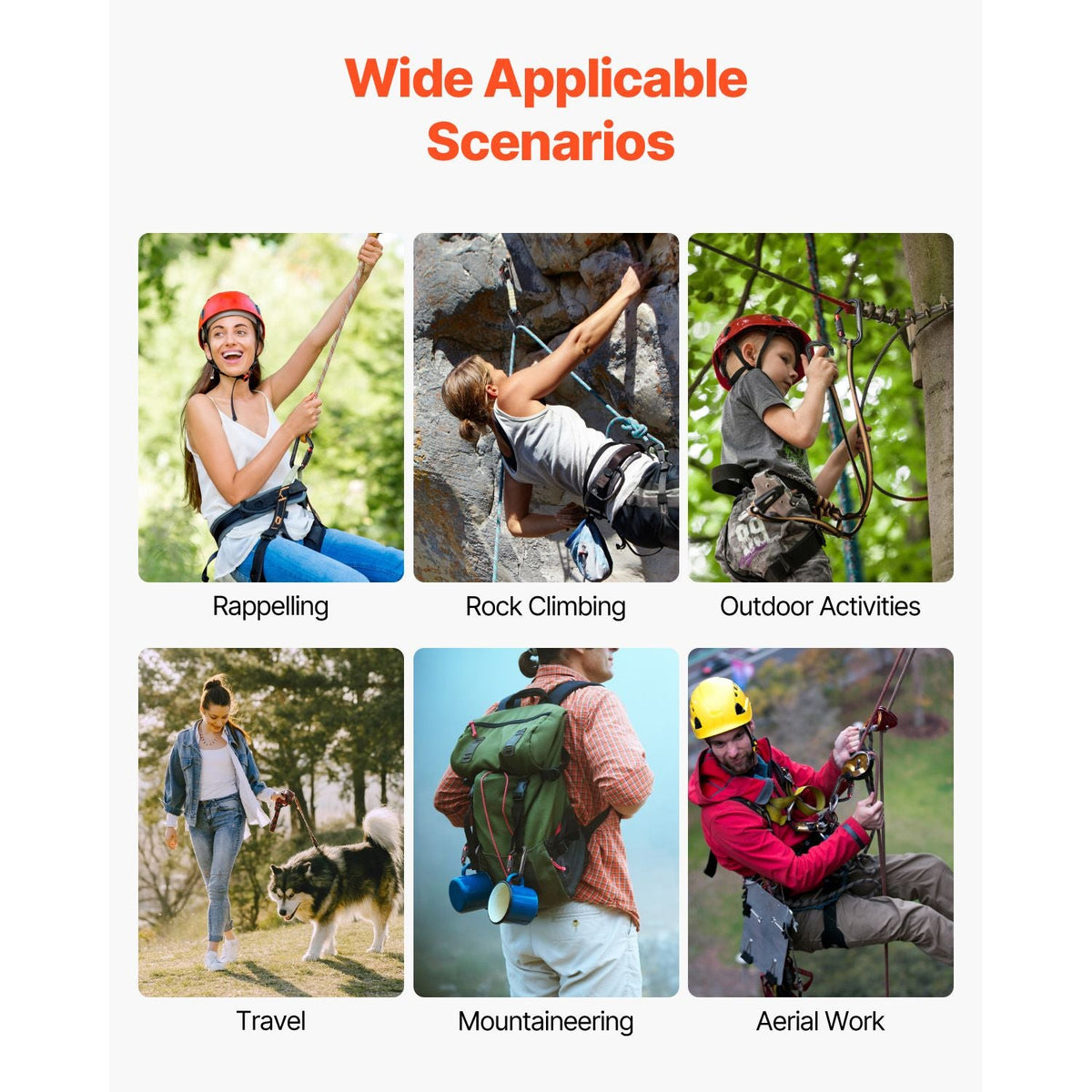 Auto Locking Carabiner Clips, 3 PCS Heavy Duty Caribiner, Professional 30 KN / 6744 lbs Spindle Strength, D-Shaped for Climbing,Hiking,Rappelling,Rescue,Dog Leash,Hammocks, Swings