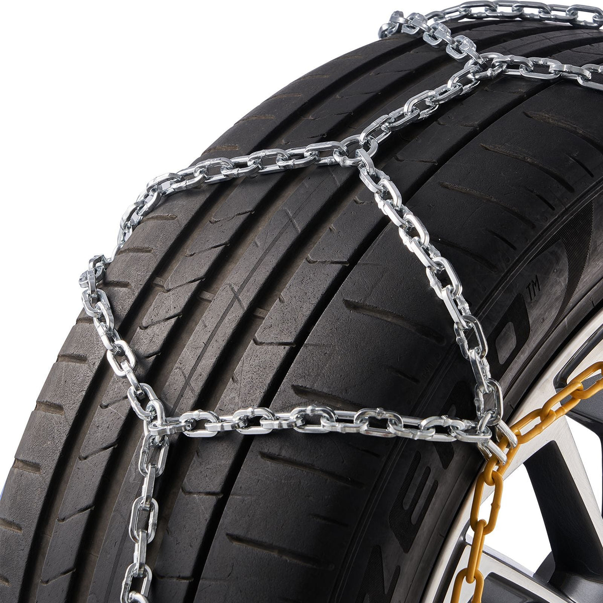 Auto Tightening Snow Chains, Diamond Mesh Traction Wheel Chains for Anti-slip, Alloy Steel Tire Chains for Tires 265/75-15, 265/75-16, LT265/75-16, 255/75-17, LT255/75-17, 275/45-22, 265/70-16