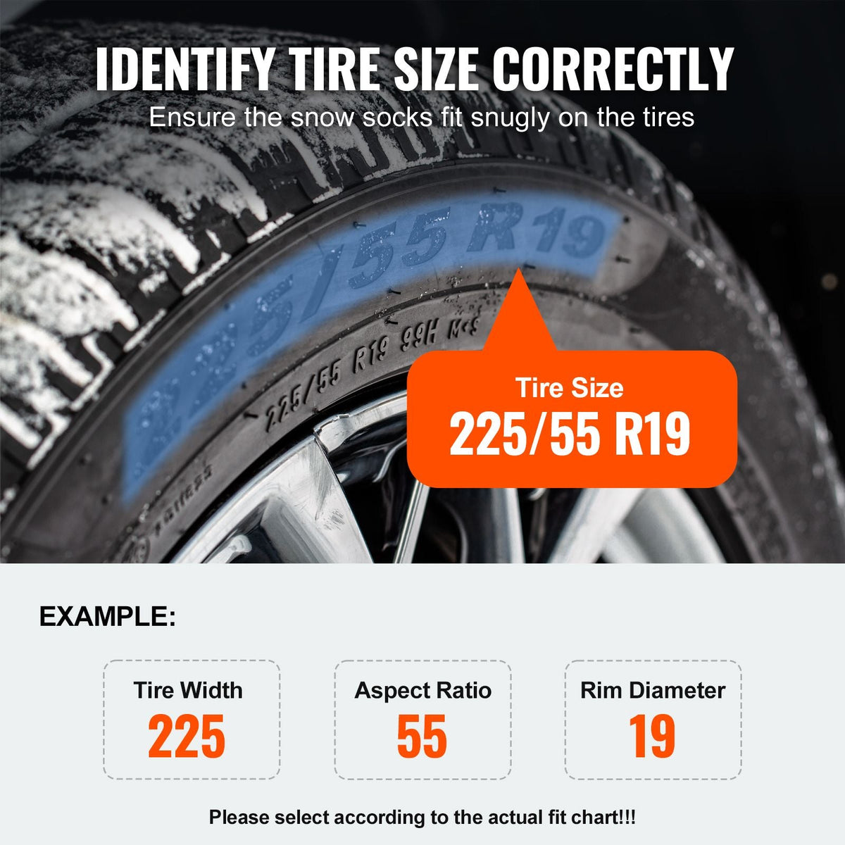 Auto Tightening Snow Chains, Diamond Mesh Traction Wheel Chains for Anti-slip, Alloy Steel Tire Chains for Tires 265/75-15, 265/75-16, LT265/75-16, 255/75-17, LT255/75-17, 275/45-22, 265/70-16