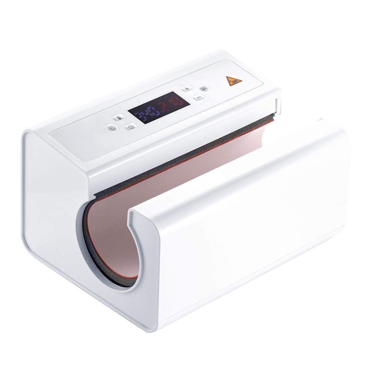 Auto Tumbler Heat Press Machine, Mug Heat Press for 11-30oz Sublimation Tumblers, Heat Up Fast and Even, Tumbler Press with Tape and Glove, Temp and Time Setting, for Tumblers, Cups, Mugs, White