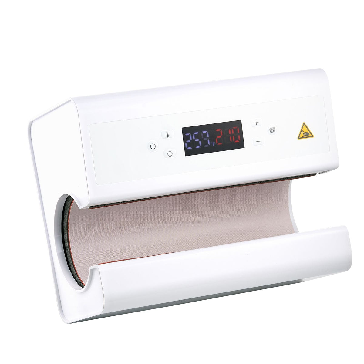 Auto Tumbler Heat Press Machine, Mug Heat Press for 11-30oz Sublimation Tumblers, Heat Up Fast and Even, Tumbler Press with Tape and Glove, Temp and Time Setting, for Tumblers, Cups, Mugs, White