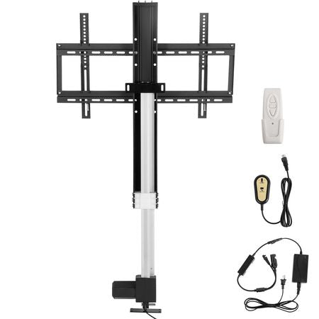 Automated TV Elevator, 31" Stroke for Up to 60" Screens, Adjustable Height 42"-73", Remote Controlled, Supports 132 lbs