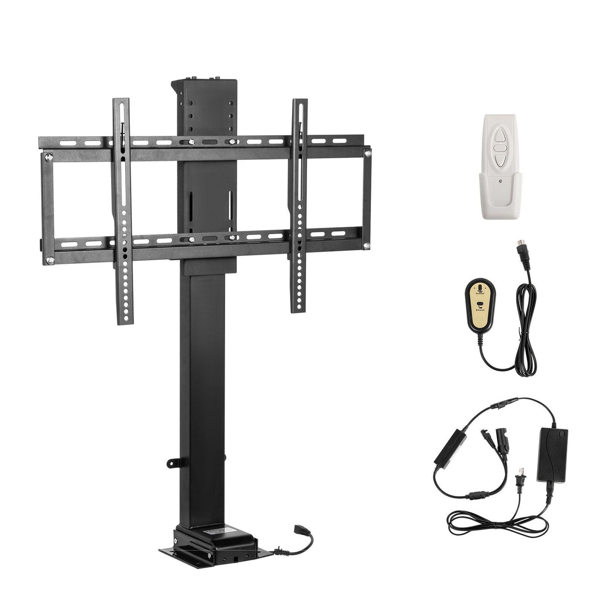 Automated TV Elevator, 39.4" Stroke, Supports 32-70" TVs, Adjustable Height 28.74-68.11", Remote Controlled, Max Load 154 lbs