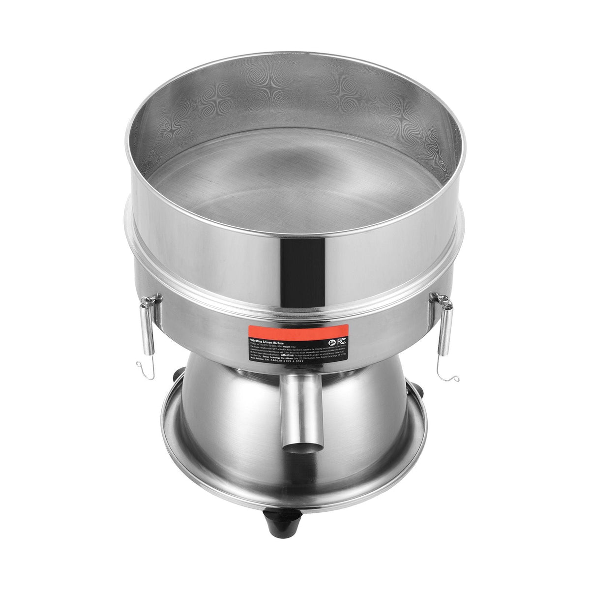 Automatic Electric Vibrating Sieve, Stainless Steel Sifter Shaker Machine with 12+80 Mesh, 45W Automatic Powder Sifter Machine Countertop, Electric Sieve Shaker for Flour Powers, Mungbean, Rice