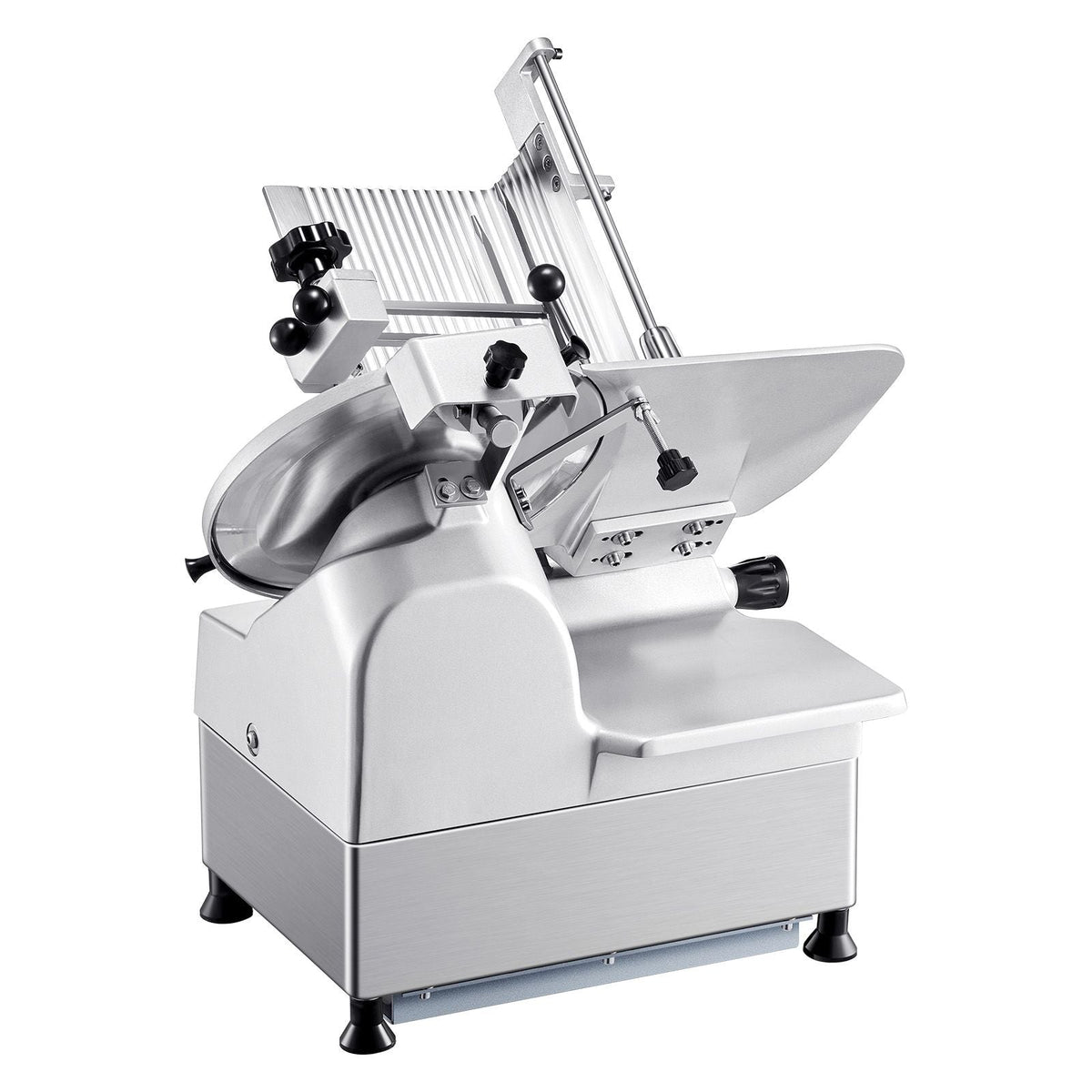 Automatic Meat Slicer, 180W + 370W Deli Slicer with a 12 inch Premium 65Mn Blade, 0-0.3 inch Adjustable Thickness, Electric Food Slicer Machine for Meat, Vegetables, Hard Bread, and Cheese