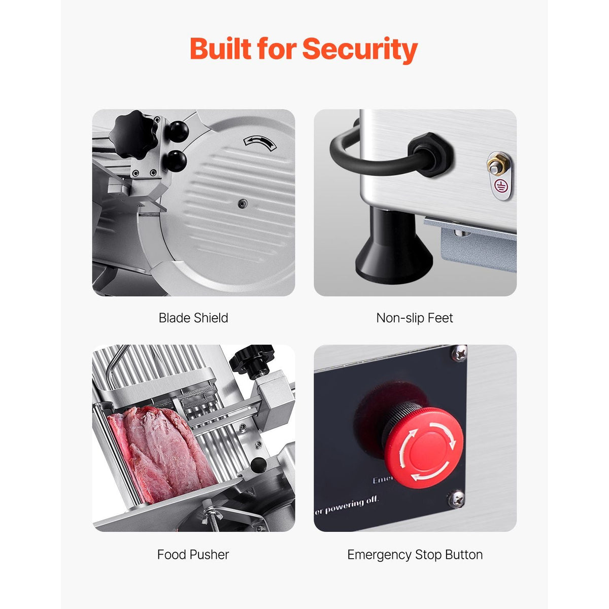 Automatic Meat Slicer, 180W + 370W Deli Slicer with a 12 inch Premium 65Mn Blade, 0-0.3 inch Adjustable Thickness, Electric Food Slicer Machine for Meat, Vegetables, Hard Bread, and Cheese