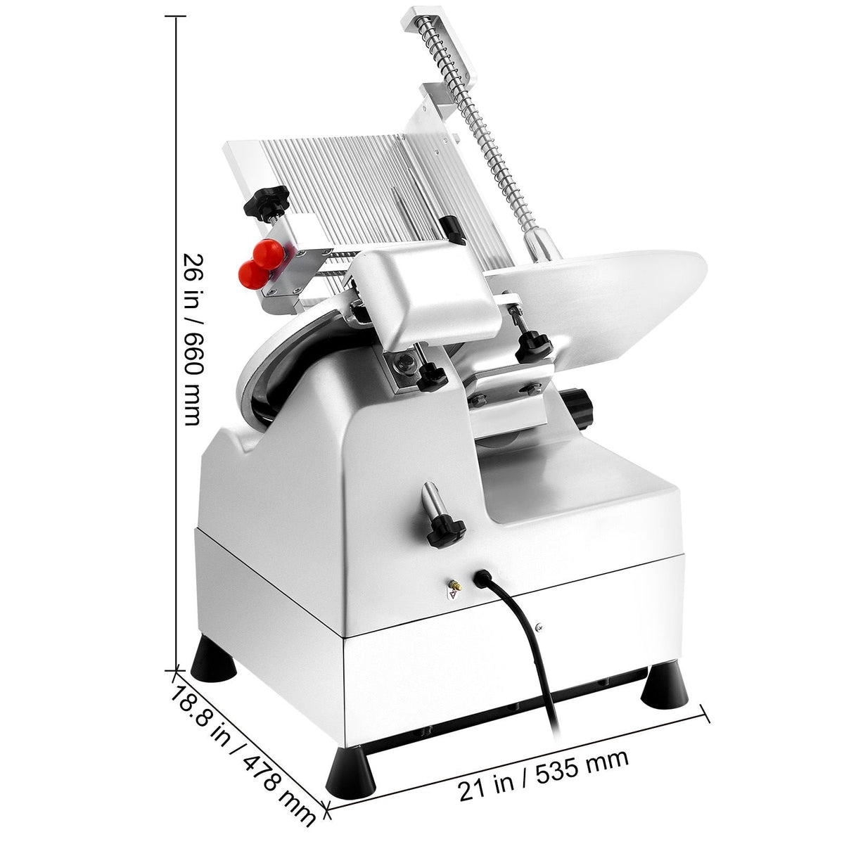 Automatic Meat Slicer, 540W Deli Slicer, 2 PCS 10" Stainless Steel Removable Blade, 0-15mm Adjustable Thickness, Child Lock Protection, Food Slicer Machine for Meat Cheese Bread for Home Use