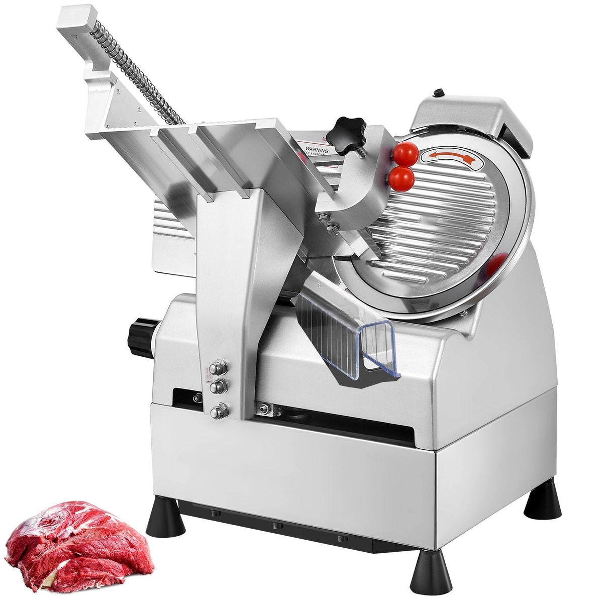 Automatic Meat Slicer, 540W Deli Slicer, 2 PCS 10" Stainless Steel Removable Blade, 0-15mm Adjustable Thickness, Child Lock Protection, Food Slicer Machine for Meat Cheese Bread for Home Use