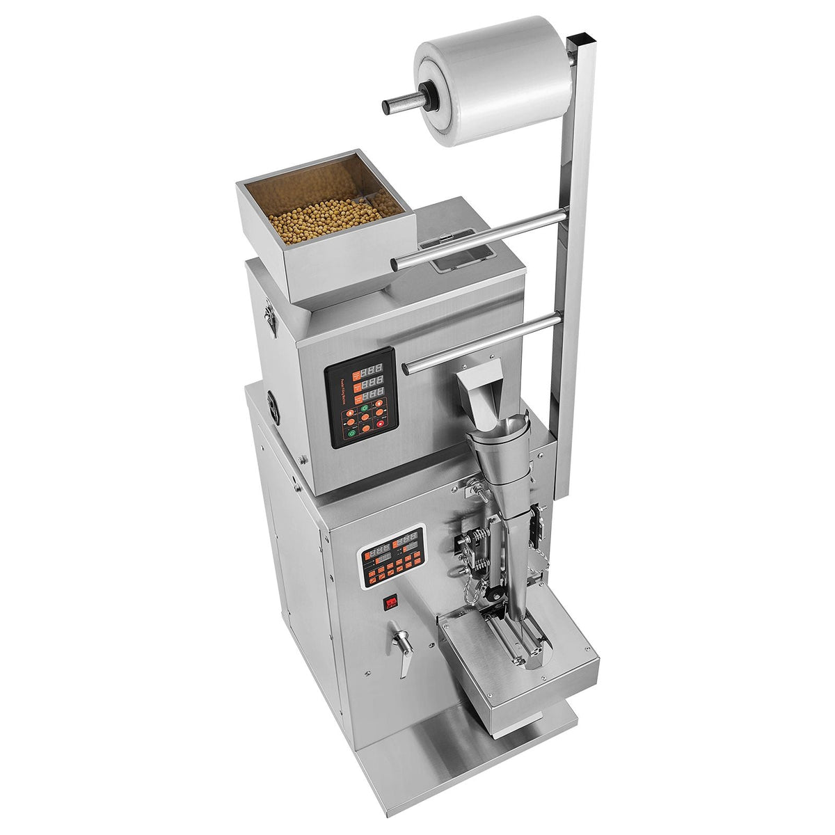 Automatic Particle Packaging Machine, 0.002-0.22lbs/1-100g, Multi-Function Pouch Powder Sachet Weighting Filling Packing Machine, Powder Filler Machine for Tea Seeds Grains Flour Beans Glitter