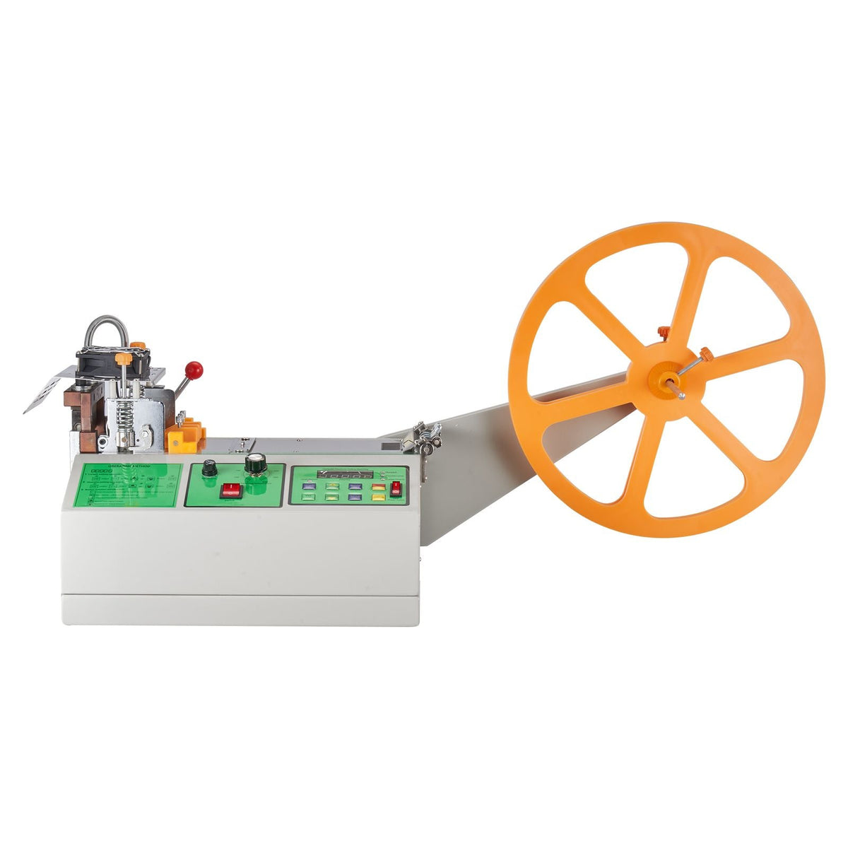 Automatic Webbing Cutting Machine, Hot and Cold Ribbon Cutting Machine with Adjustable Temperature and LCD Display, Zipper Tapes Cutter for Nylon Webbing, Elastic Bands, Shoelaces