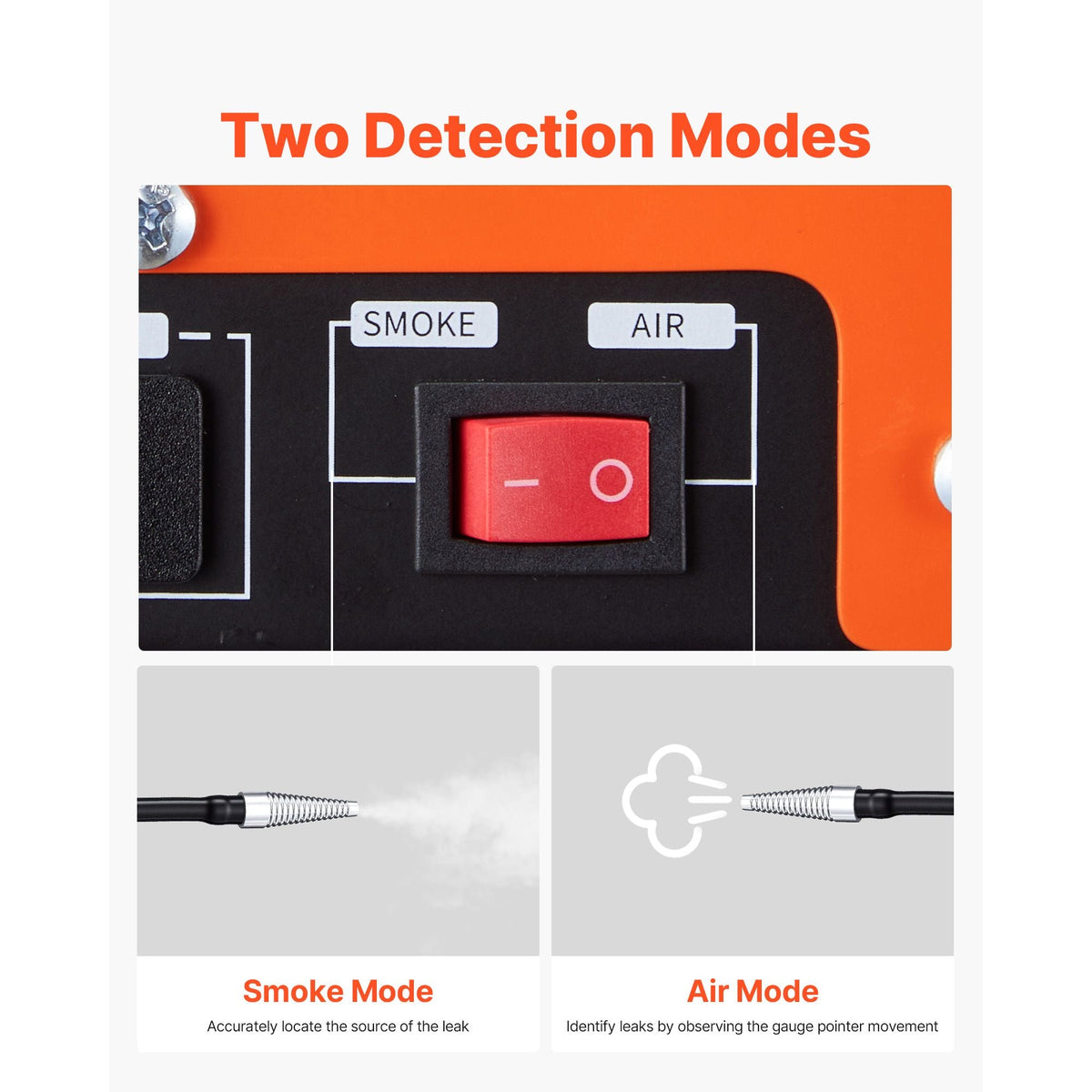 Automotive Smoke Machine Leak Detector, DC 12V EVAP Vacuum Diagnostic Tester with Built-in Air Pump, Dual-Mode Vacuum Pipeline Fuel Diagnostic Detector for Cars, Motorcycles, Trucks, Boats, ATVs