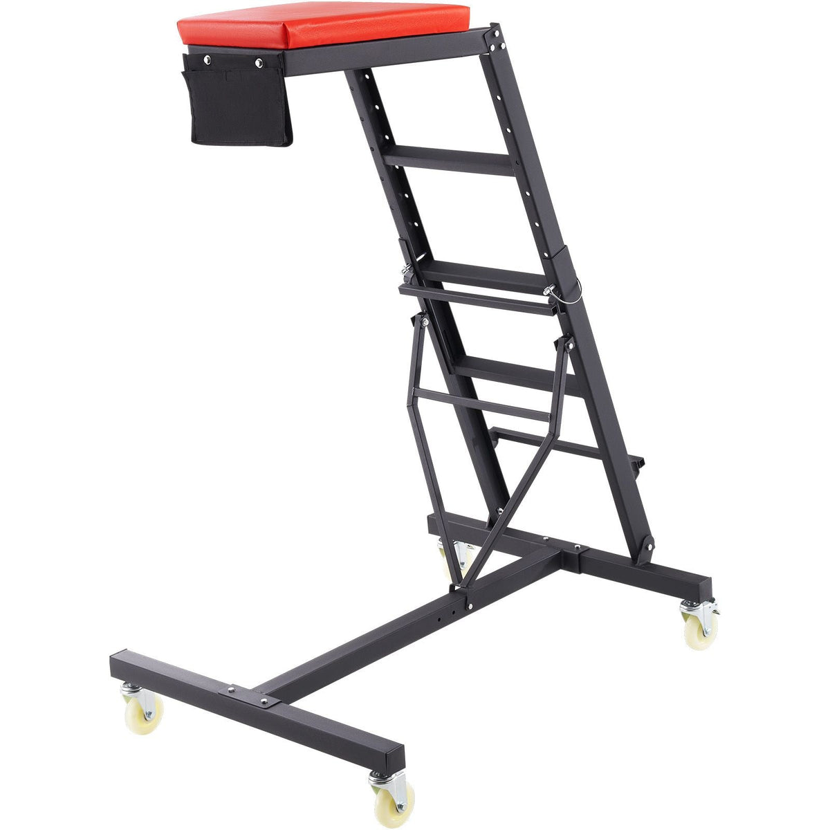Automotive Top Creeper, with Adjustable Height 49.6" to 75.6", 400 LBS Capacity High Creeper, 4 Swivel Caster Wheels, Heavy Duty Creeper for Auto Repair and Maintenance