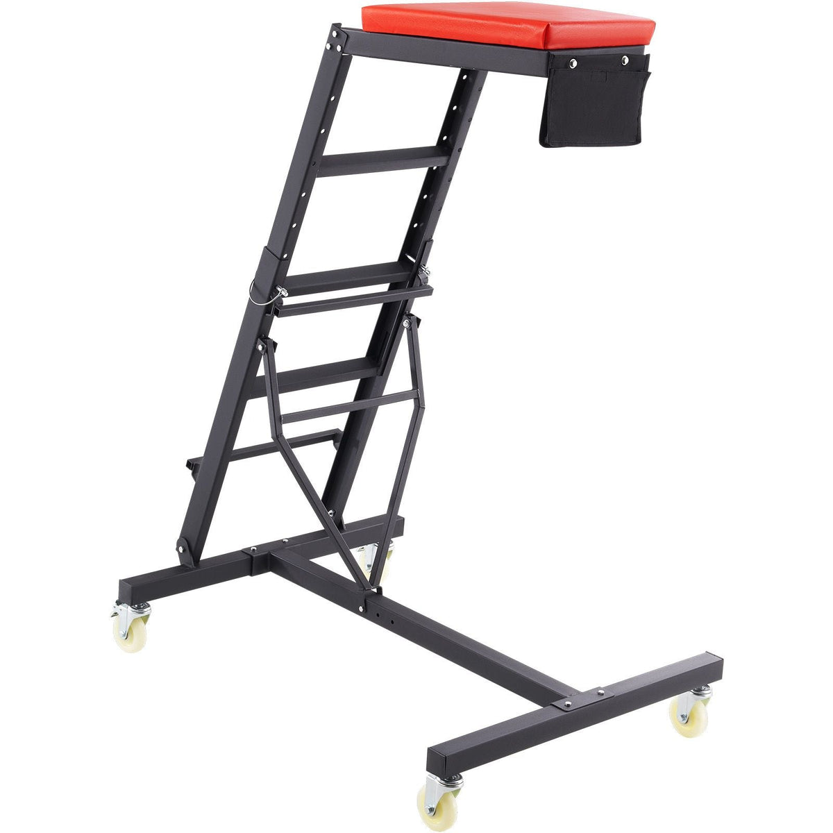 Automotive Top Creeper, with Adjustable Height 49.6" to 75.6", 400 LBS Capacity High Creeper, 4 Swivel Caster Wheels, Heavy Duty Creeper for Auto Repair and Maintenance