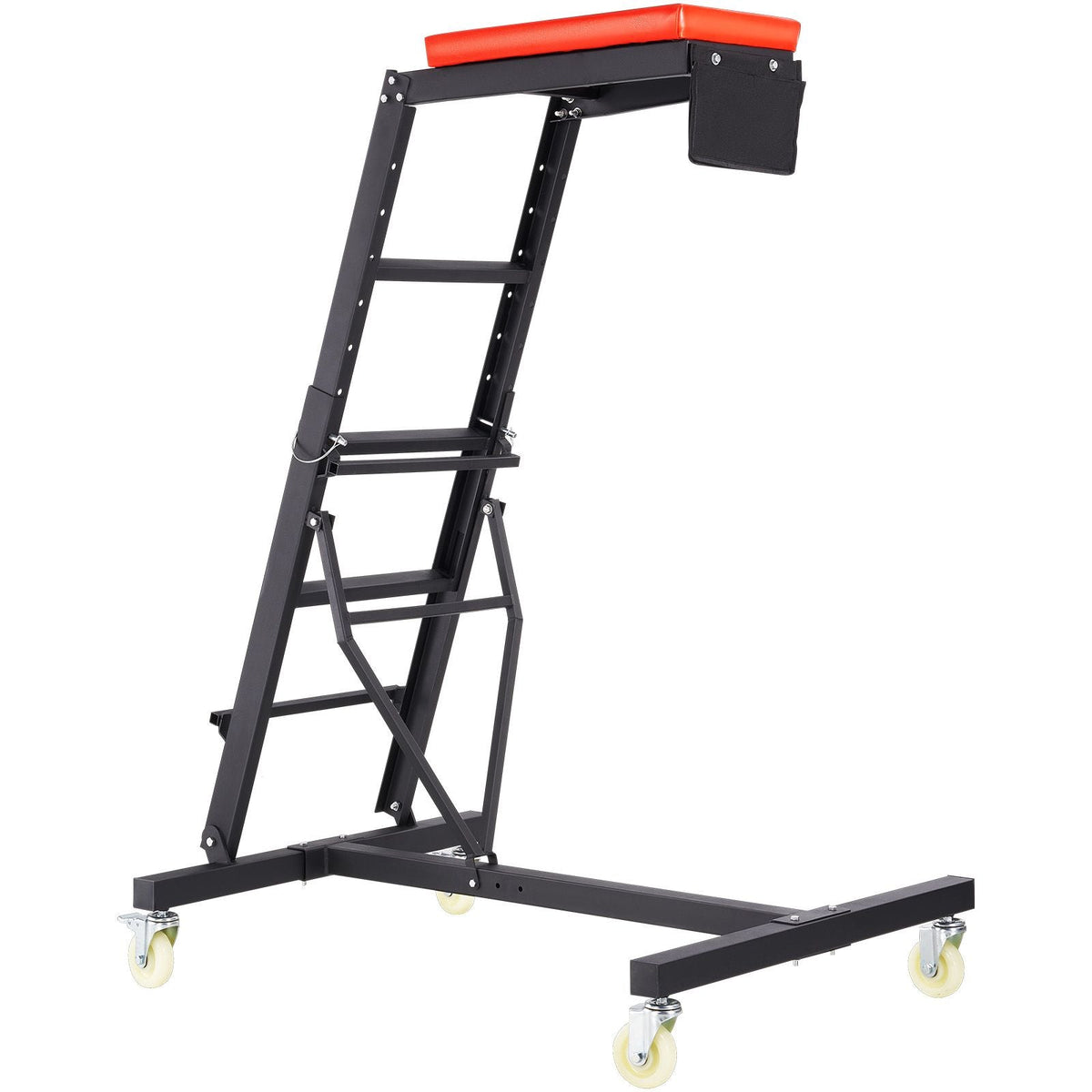 Automotive Top Creeper, with Adjustable Height 49.6" to 75.6", 400 LBS Capacity High Creeper, 4 Swivel Caster Wheels, Heavy Duty Creeper for Auto Repair and Maintenance