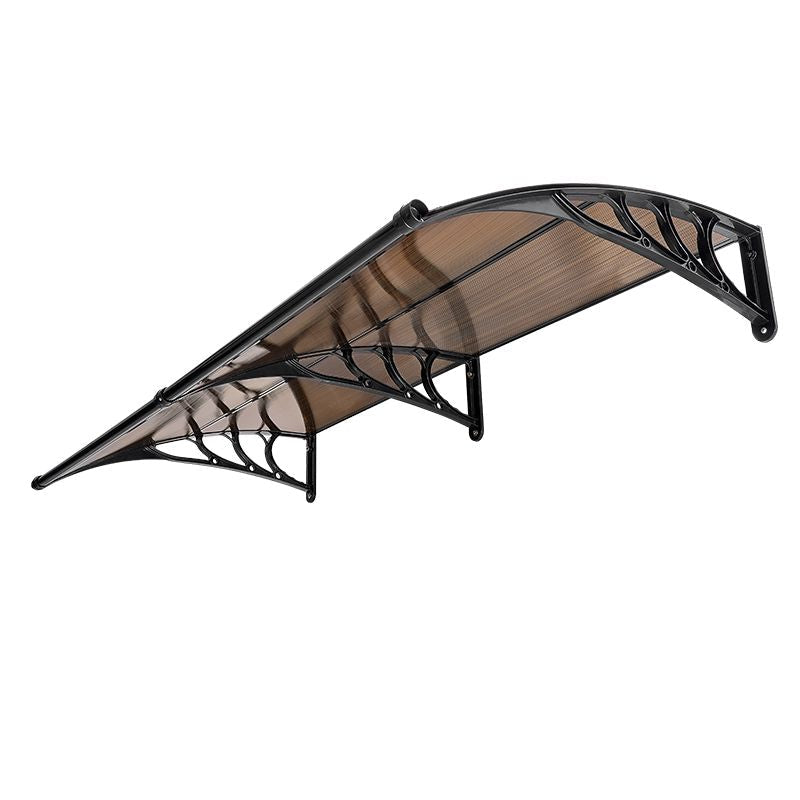 Awnings for Door Entrance, 38 x 78 in, Exterior Front Door Window Awnings with Drainage & Metal Bracket, Rain Snow Sun Protection, Overhang Polycarbonate Door Canopy for Porch Patio, Brown
