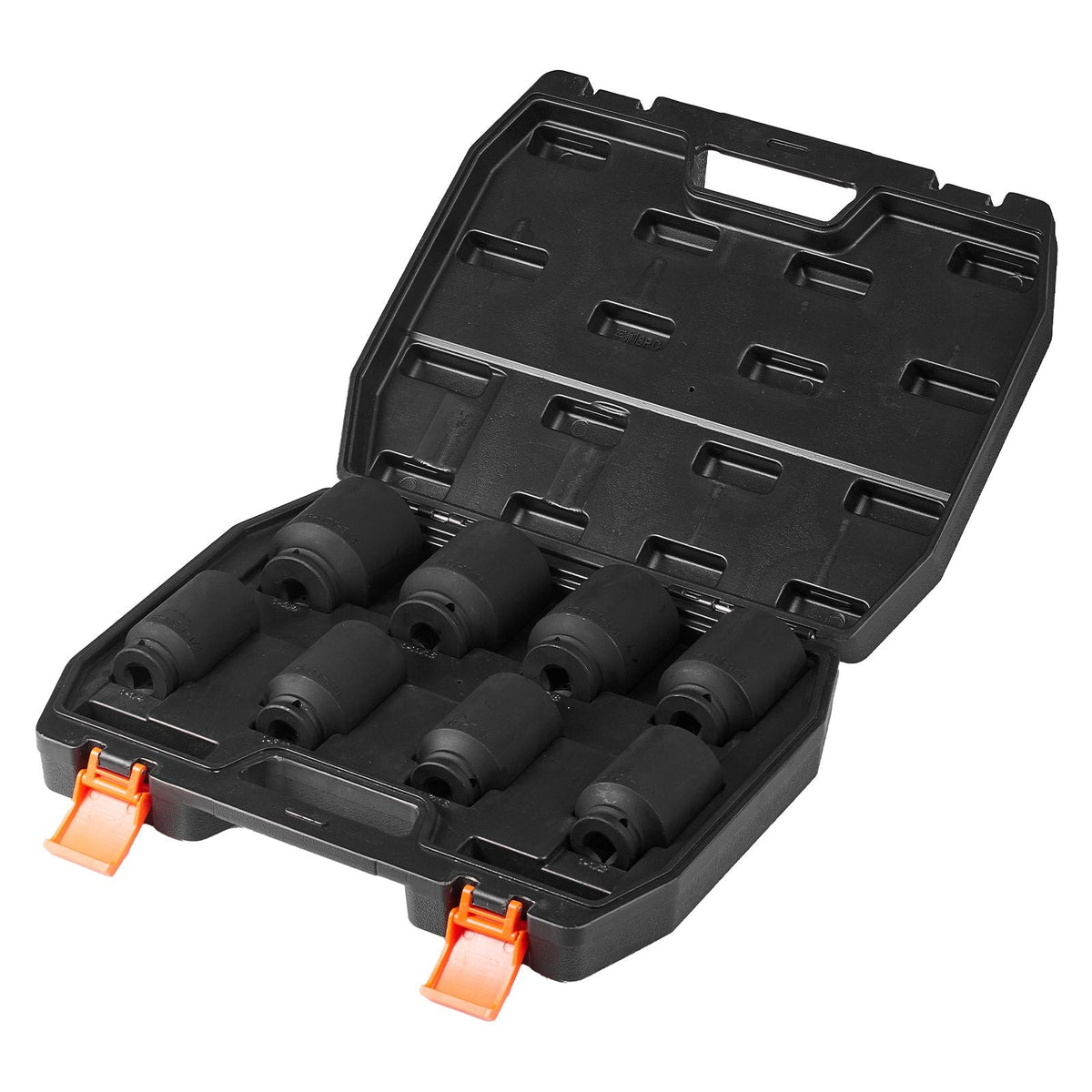 Axle Nut Impact Socket Set, 3/4" Drive Deep 6-Point 8-Piece SAE Spindle Nut Socket Set, CR-MO Heat Treated Large Socket Set with Storage Case, for Auto Repair, Removing or Installing Axle Nuts