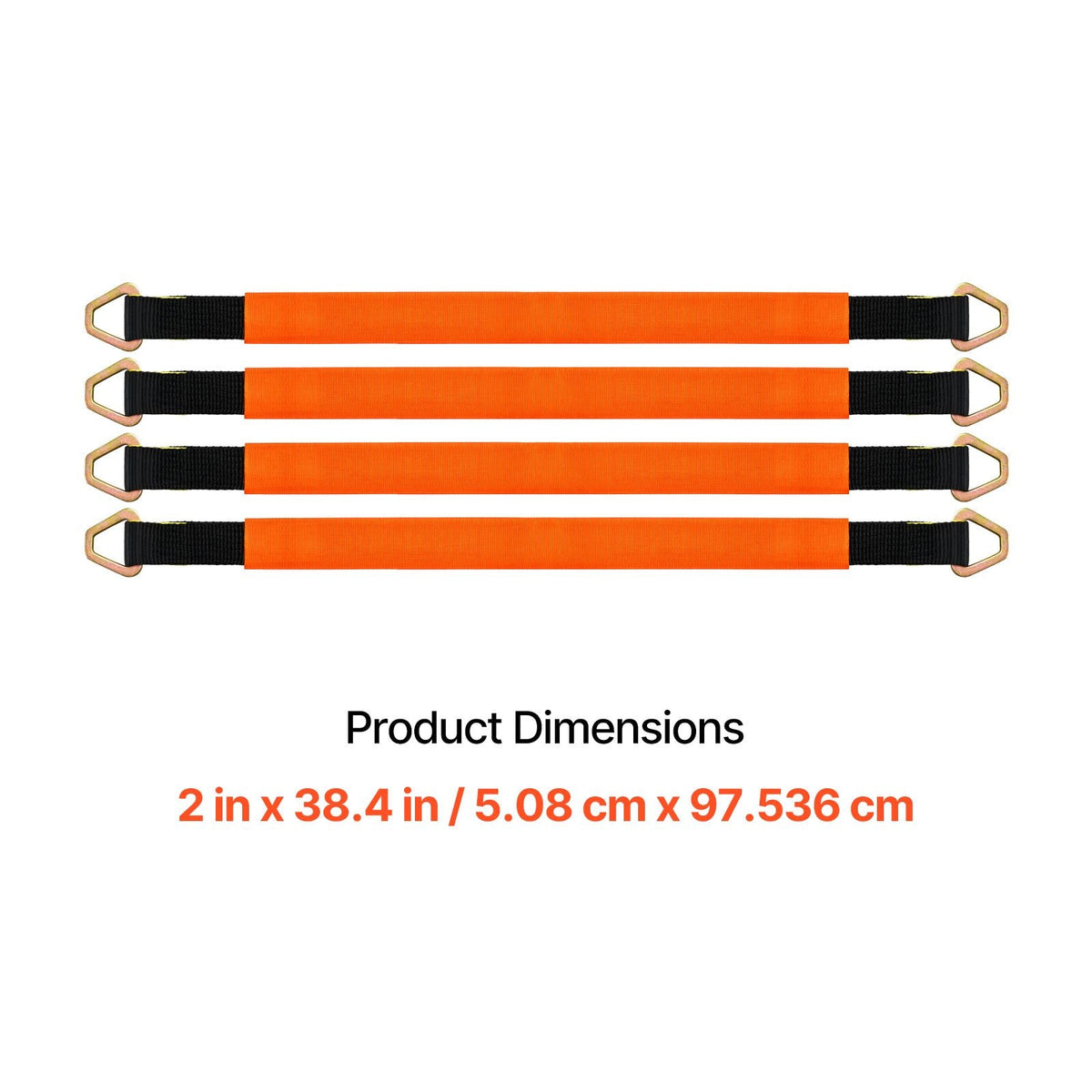Axle Straps, 2 in x 3.2 ft Heavy Duty Axle Tie Down Straps, 12000 lbs Break Strength Axle Tie Down Straps with D Rings, 4 Pack Heavy Duty Axle Straps, for Car, Trailer, Truck, Towing & Hauling