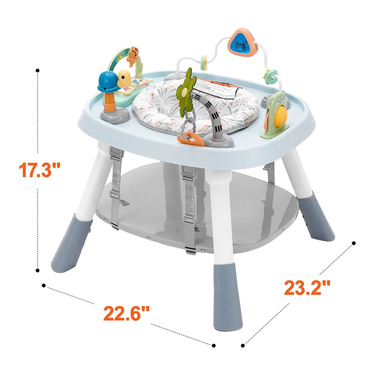 Baby Activity Center, Interactive Play Center, 360° Rotating Seat & Adjustable Height, Toddler Jumper Bouncer & Play Table with Developmental Toys, Music Songs, For Age 6 Months and Up