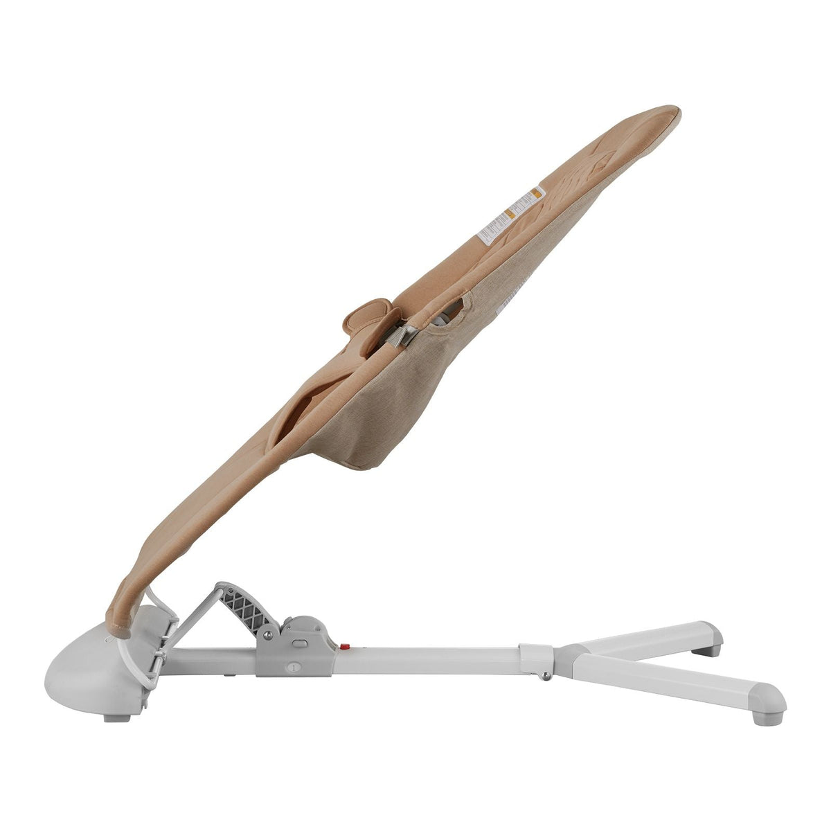 Baby Bouncer, Folding Bouncer Seat for Babies 0-9 Months, Newborn Bouncer Chair with 2 Reclining Angles & 3-Point Harness, Portable Infant Rocker with Carrying Bag for Indoors Outdoors, Camel