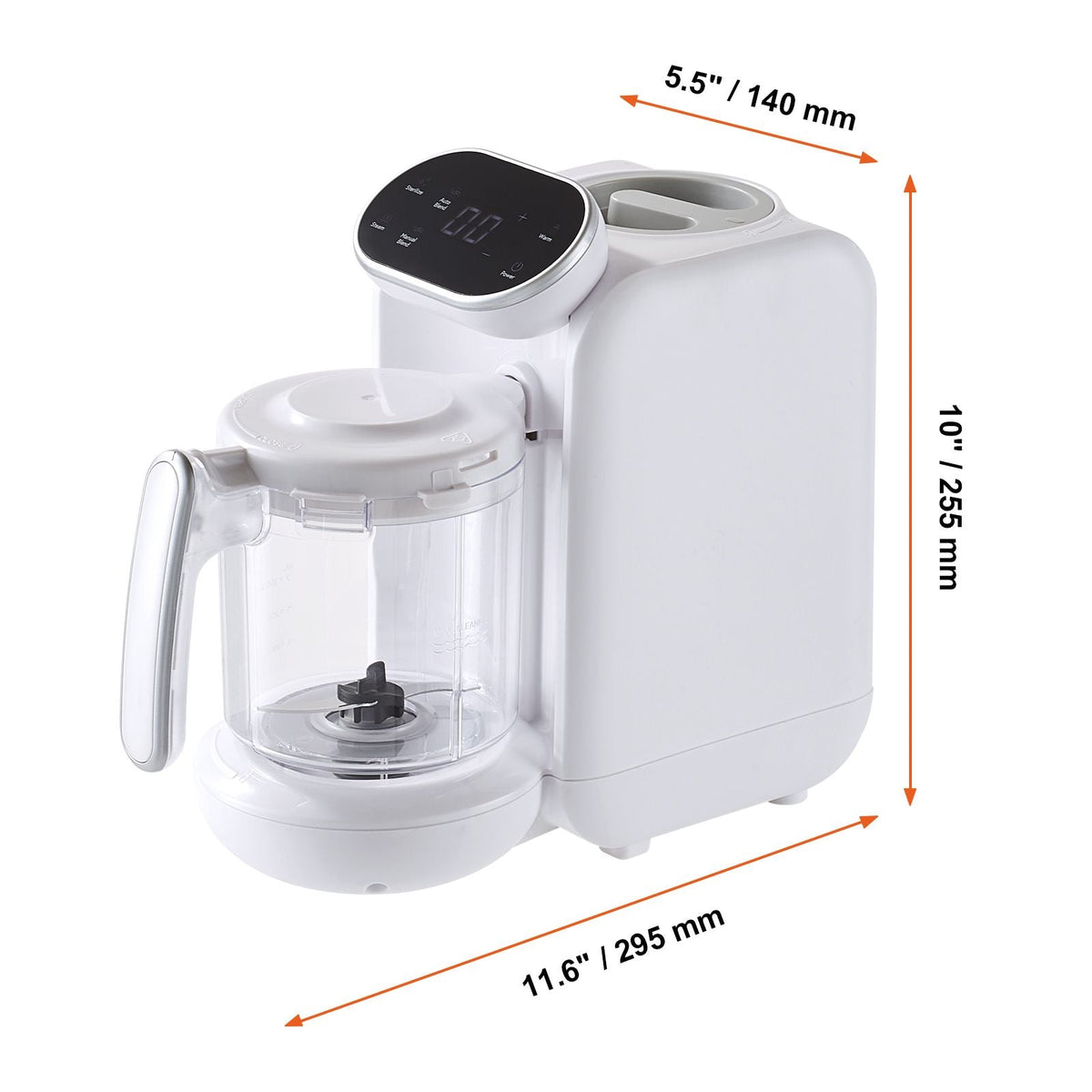 Baby Food Maker, 430W Baby Food Processor with 750 ml Tritan Bowl, SUS304 Stainless Steel, 5 in 1 Baby Food Puree Blender Steamer Grinder for Food, Fruit, Vegetable, Meat