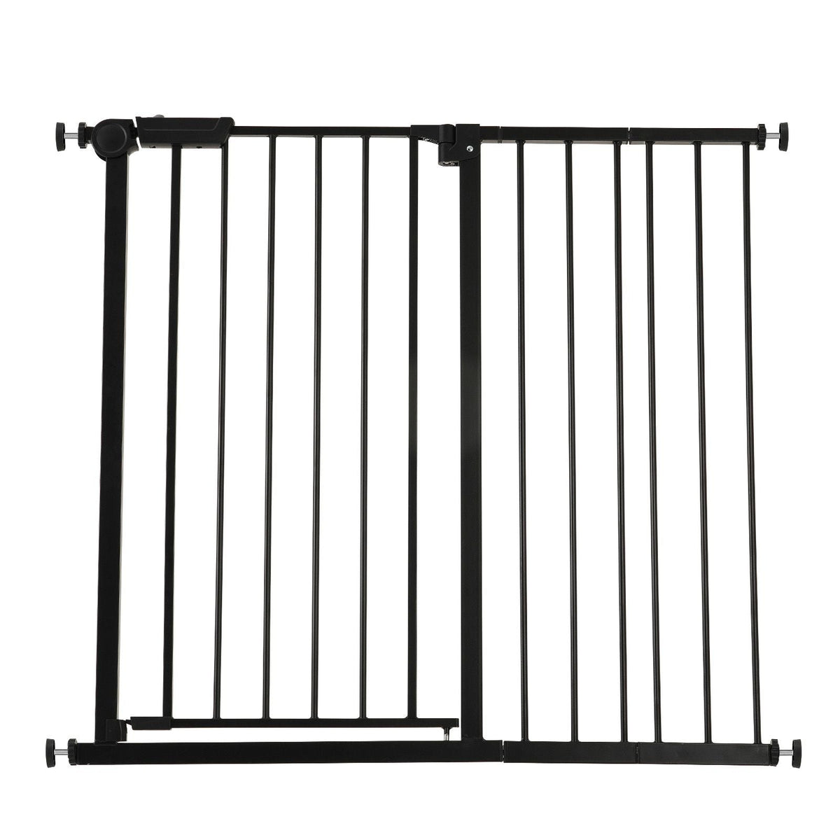 Baby Gate, 26-40 Inches Adjustable Width, 36 Inches High Dog Gate, Easy Step Walk Thru, for Child Pet Security, Pressure Mount Kit, Wall Cups, One-Hand Open, for Stairs and Doorways, Black