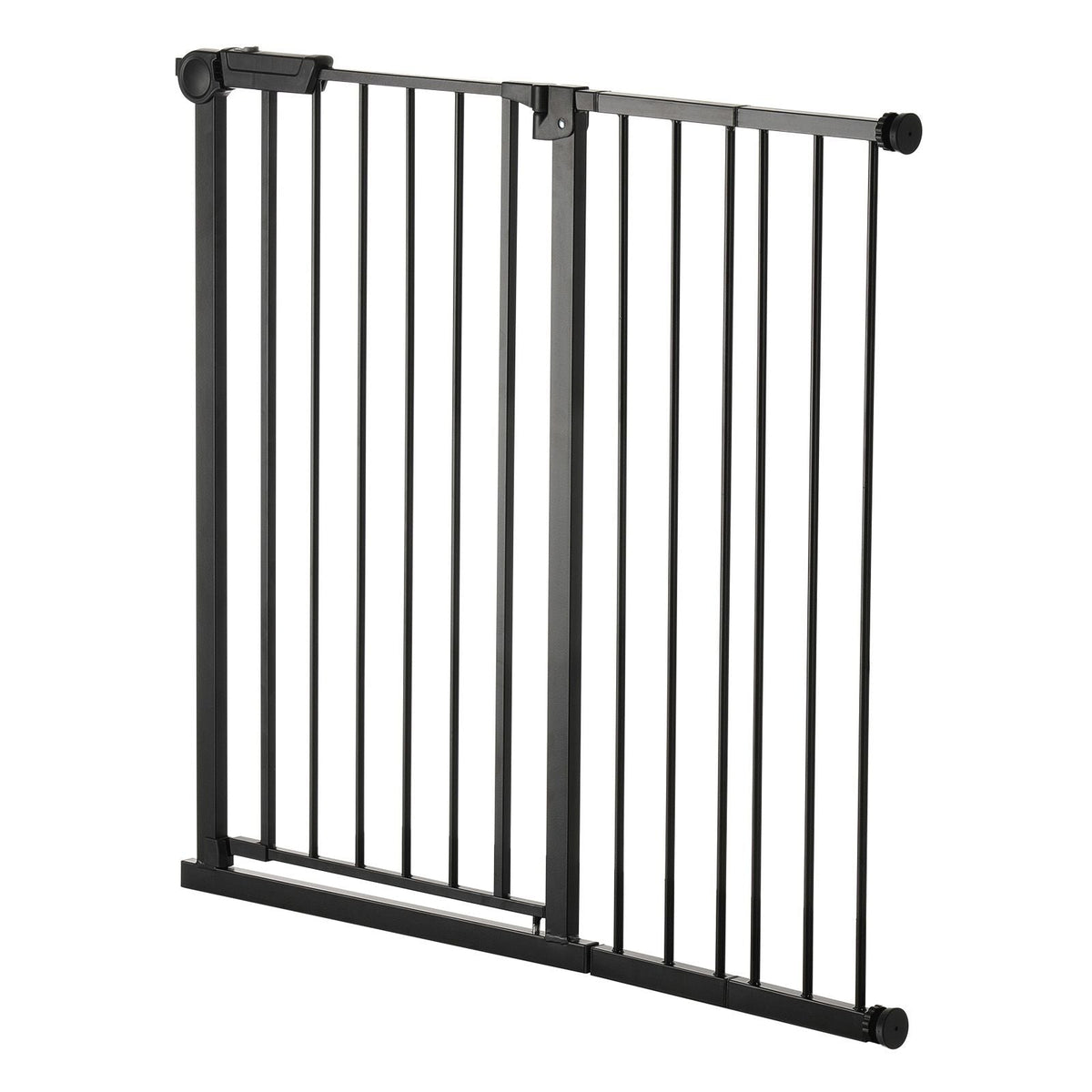 Baby Gate, 26-40 Inches Adjustable Width, 36 Inches High Dog Gate, Easy Step Walk Thru, for Child Pet Security, Pressure Mount Kit, Wall Cups, One-Hand Open, for Stairs and Doorways, Black