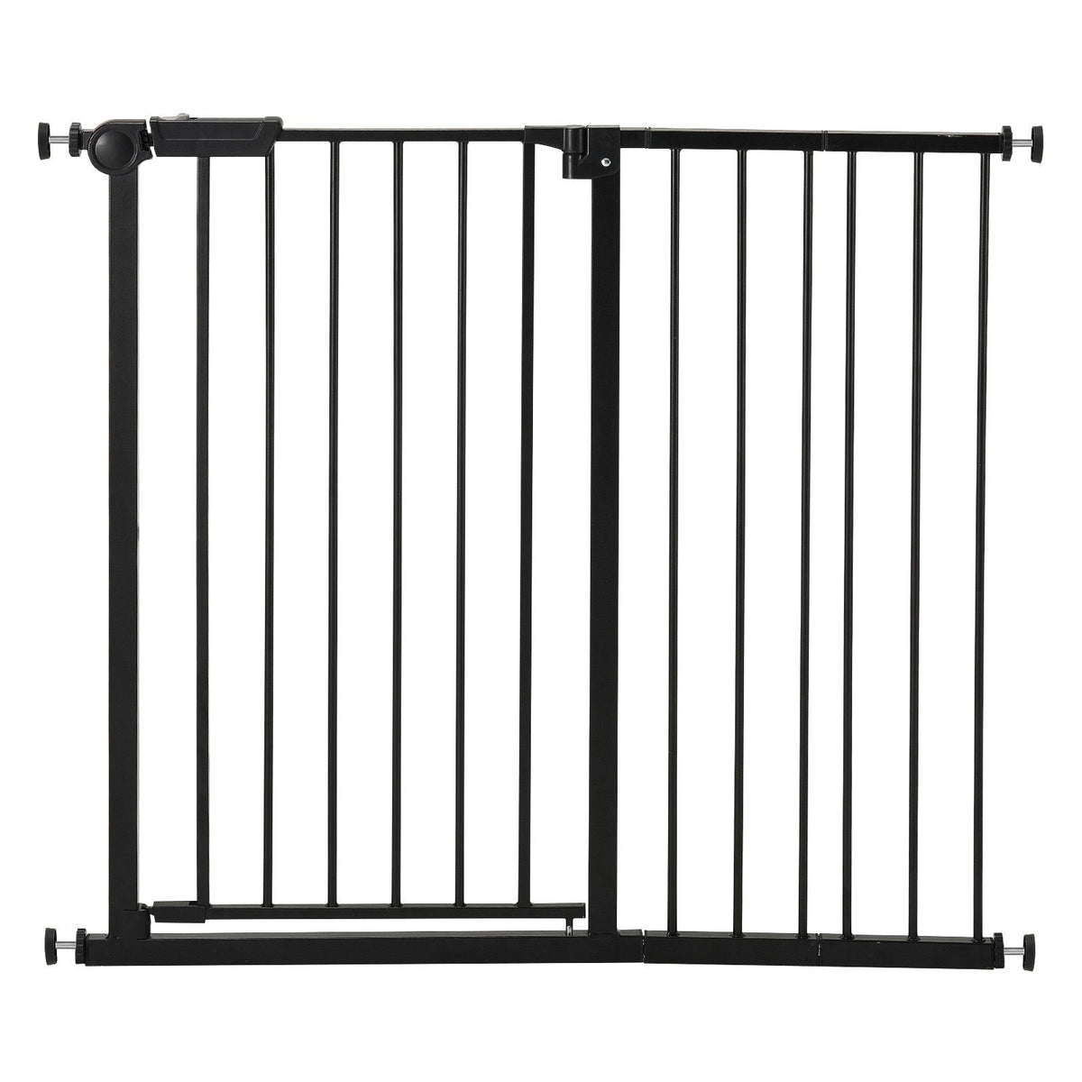 Baby Gate, 26-40 Inches Adjustable Width, 36 Inches High Dog Gate, Easy Step Walk Thru, for Child Pet Security, Pressure Mount Kit, Wall Cups, One-Hand Open, for Stairs and Doorways, Black