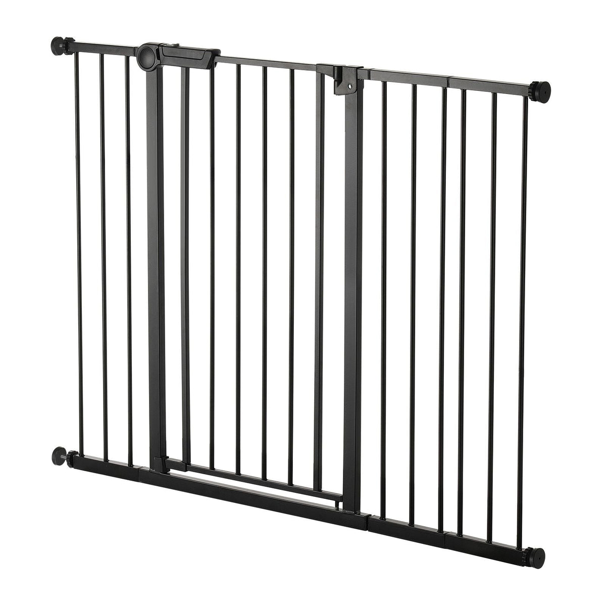 Baby Gate, 26-48 Inches Adjustable Width, 36 Inches High Dog Gate, Easy Step Walk Thru, for Child Pet Security, Pressure Mount Kit, Wall Cups, One-Hand Open, for Stairs and Doorways, Black