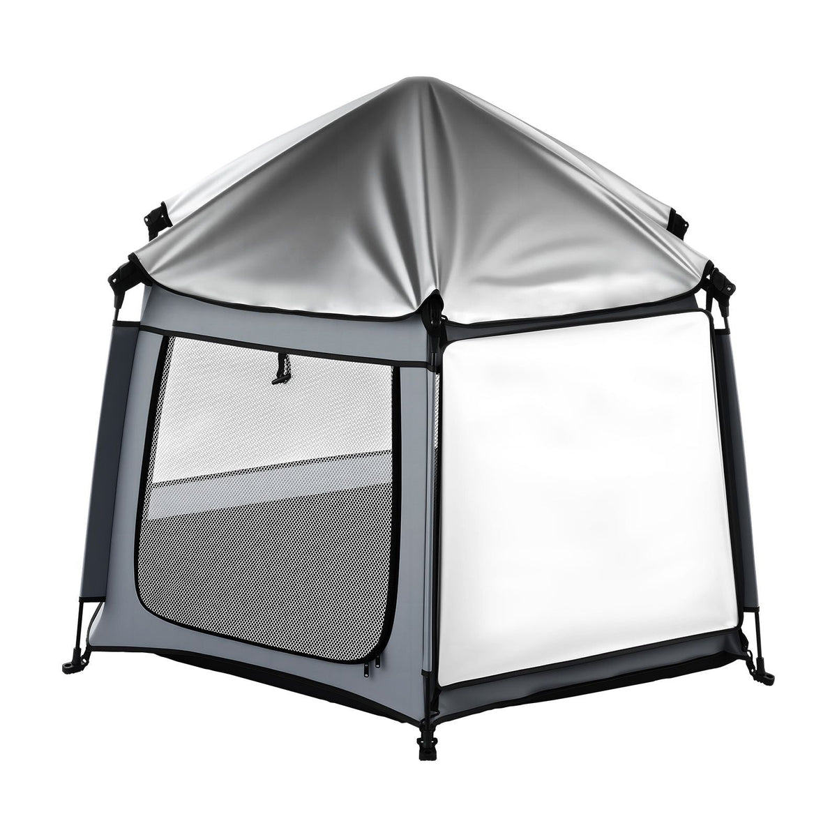 Baby Playpen, Pop Up Toddler Playpen with Canopy, Indoor & Outdoor Portable Play Yard for Babies Toddlers with UPF 50+ Sunshades & Travel Bag for Home Park Beach, Foldable and Lightweight