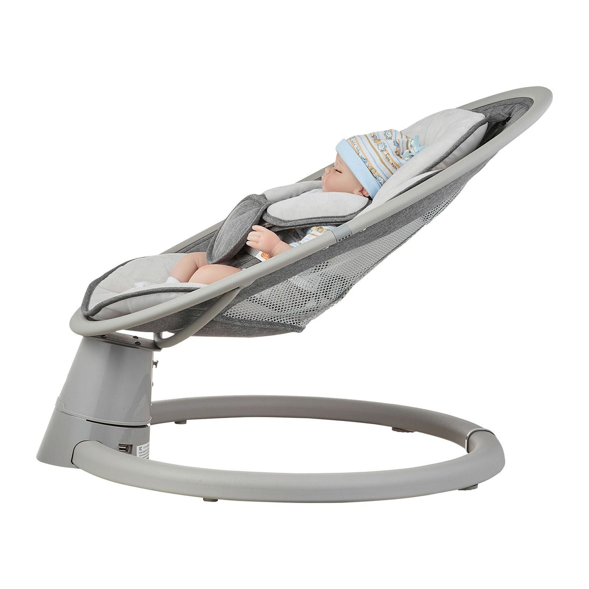 Baby Swing, 5-Speed Baby Rocker Swing, Portable Infant Swing with Remote Control, Touch Panel, Bluetooth Music, 10 Preset Lullabies & 5-Point Safety Harness for 0-9 Month Boys Girls Up to 20lbs