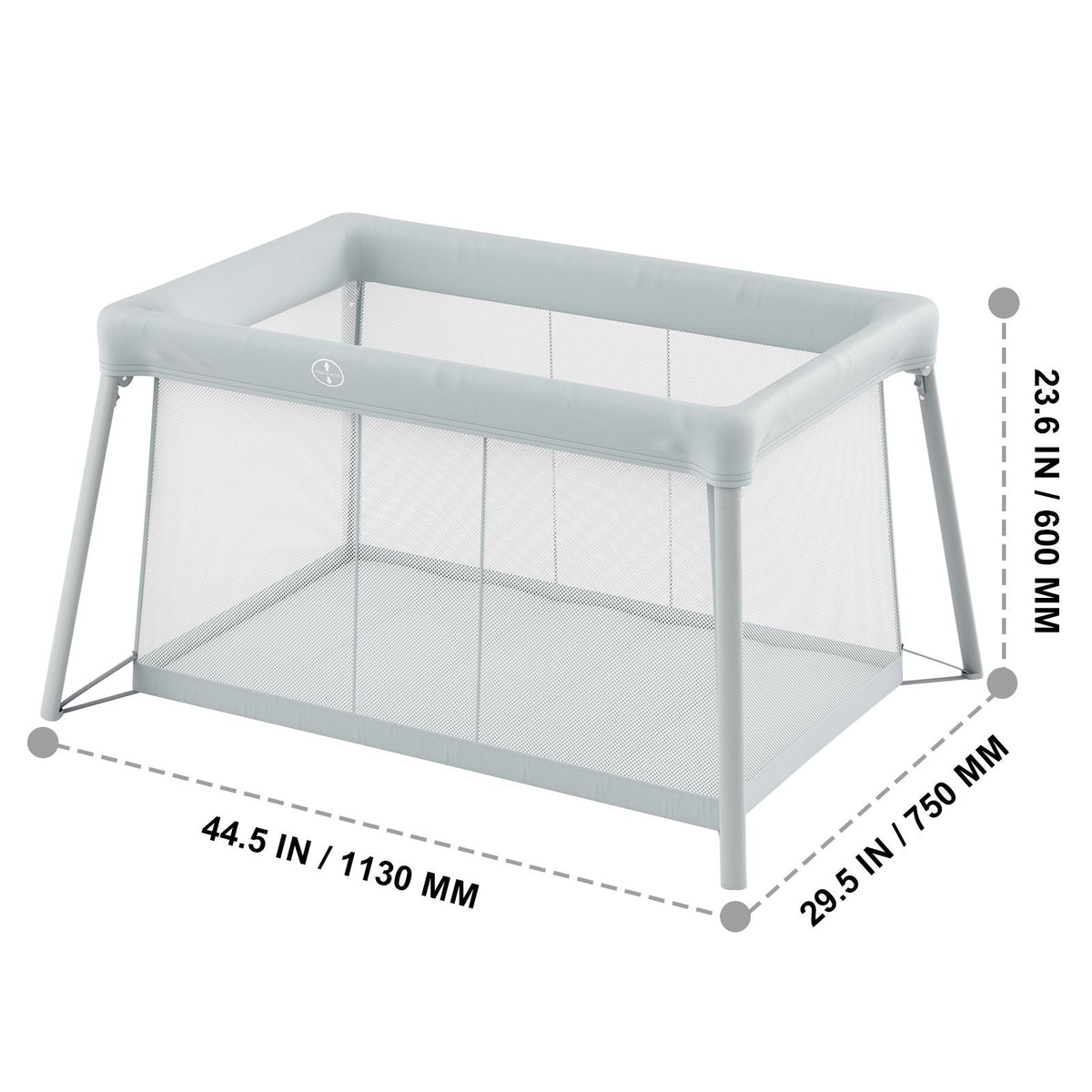Baby Travel Crib and Play Yard, Folding Baby Playpen with Soft Mattress Pad, Portable Toddlers Crib with Breathable Mesh and Travel Bag, Indoor/Outdoor Kid Activity Center for 0-36 Months Babies