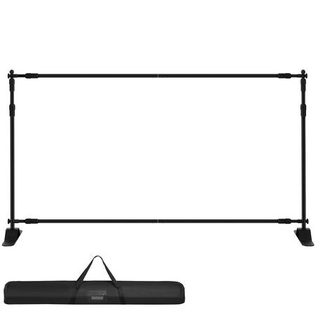 Backdrop Banner Stand 8 x 8 Ft Adjustable Heavy Duty Background Stand with 1 Carrying Bag, Backdrop Stand for Parties Wedding Photo Booth Trade Show
