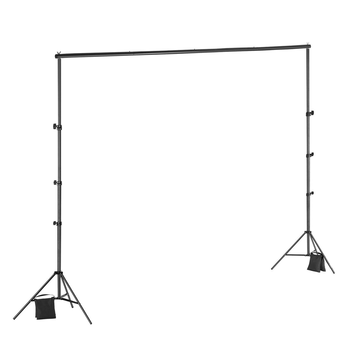 Backdrop Stand, 10 x 10 ft Adjustable Photo Backdrop Stand Kit, Portable Background Backdrop Stand with 4 Crossbars, Heavy Duty Projector Screen Stand, for Wedding, Photo Video Studio & Party