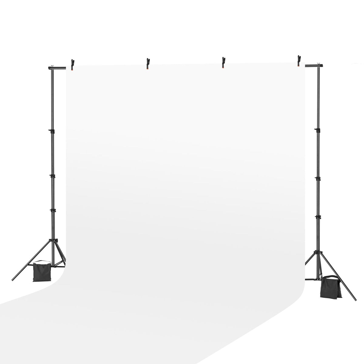 Backdrop Stand, 7 x 10 ft Adjustable Photo Backdrop Stand Kit, Portable Background Backdrop Stand with 3 Crossbars, Heavy Duty Projector Screen Stand, for Wedding, Photo Video Studio & Party