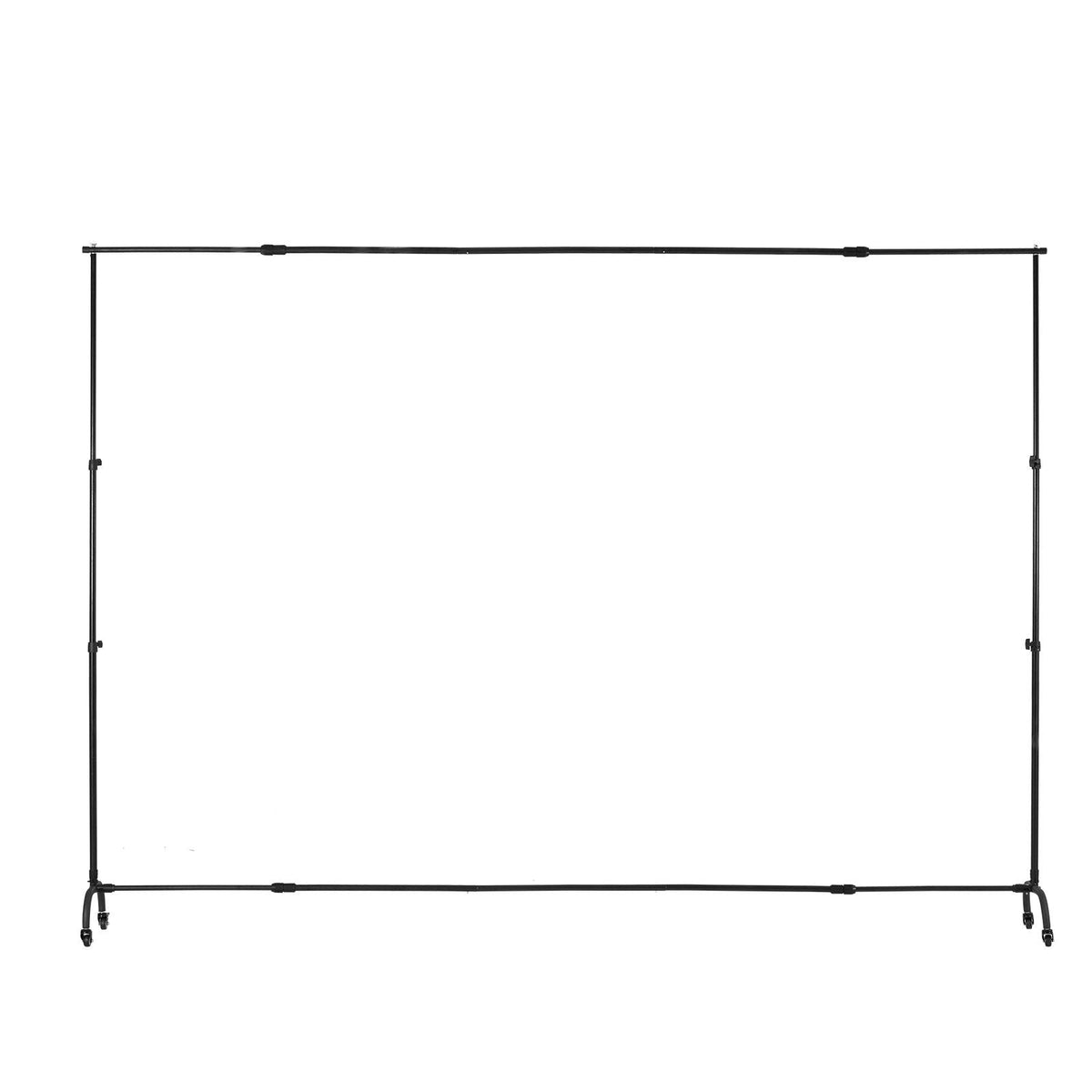 Backdrop Stand with Wheels, 7 x 10 ft Adjustable Photo Backdrop Stand Kit, Moveable Background Backdrop Stand, Heavy Duty Projector Screen Stand, for Wedding, Photo Studio & Party
