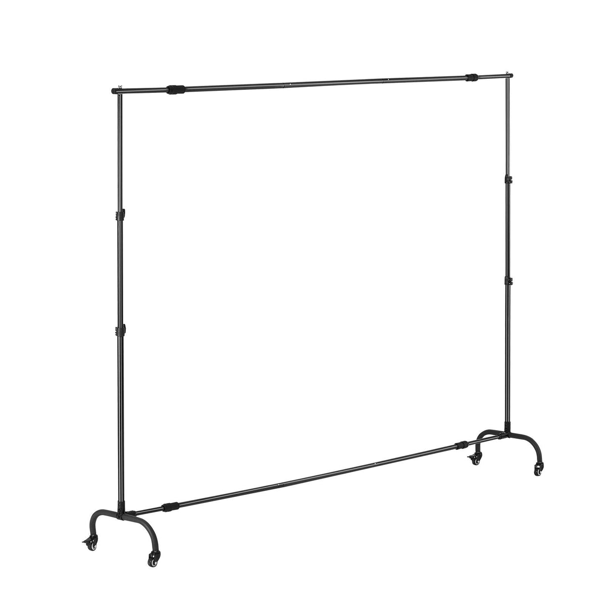 Backdrop Stand with Wheels, 7 x 10 ft Adjustable Photo Backdrop Stand Kit, Moveable Background Backdrop Stand, Heavy Duty Projector Screen Stand, for Wedding, Photo Studio & Party
