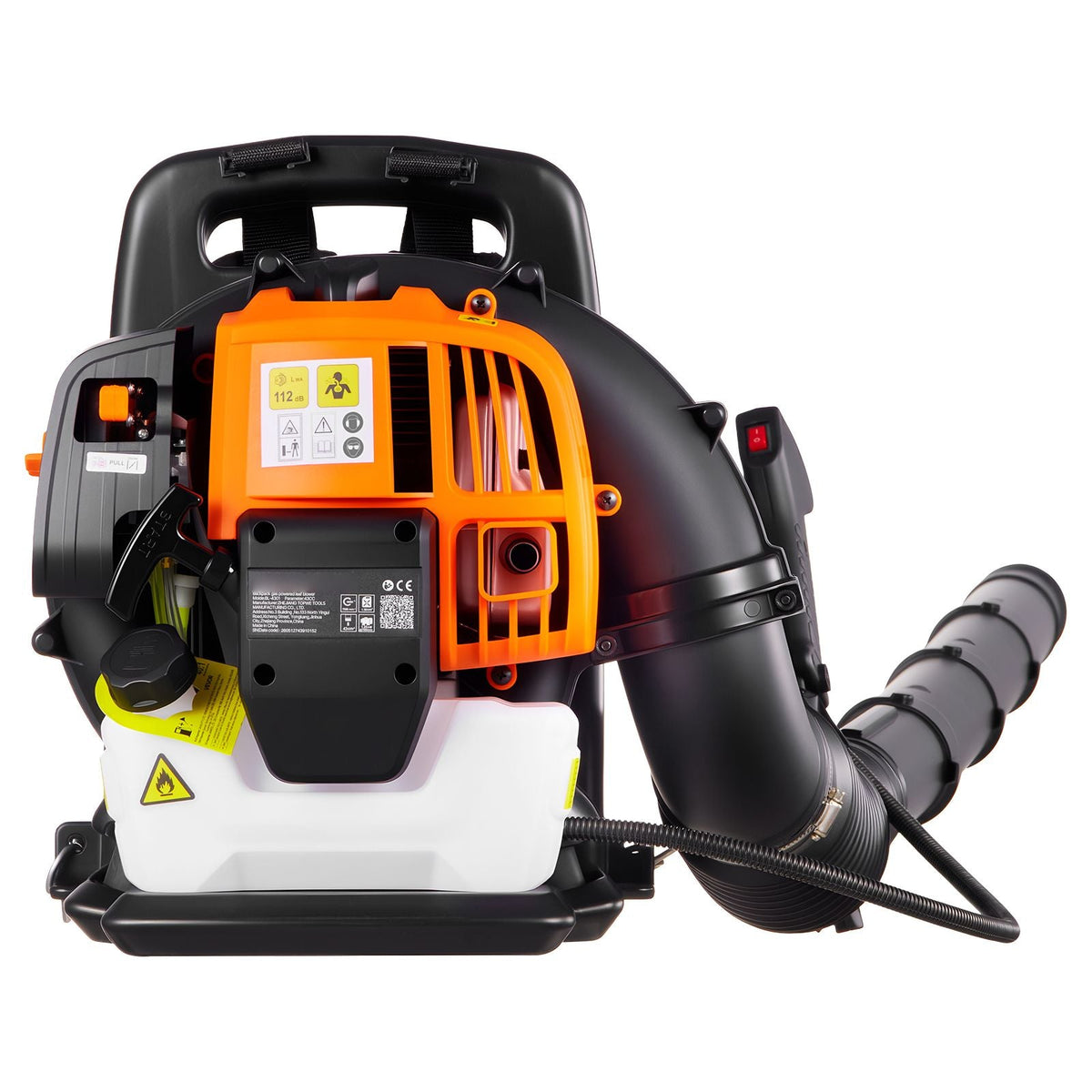 Backpack Leaf Blower, 43CC 2-Stroke Engine Gas Powered Leaf Blower with 1.38L Fuel Tank, 447 CFM Air Volume, 150 MPH Air Speed, Ideal for Lawn Care, Leaves Cleaning, Yard Debris & Snow Removal