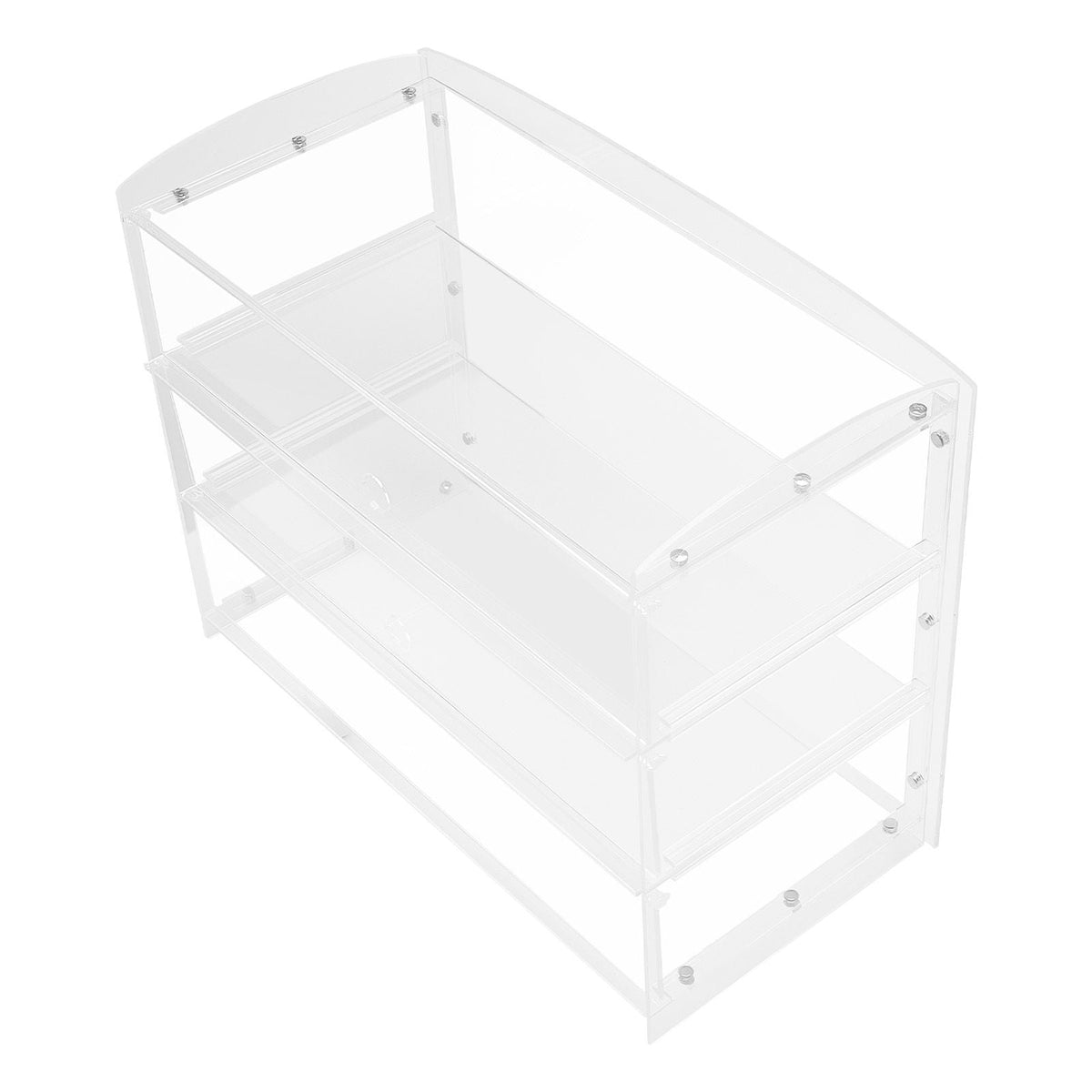 Bakery Display Case, 3-Tier Commercial Countertop Pastry Display Case, Clear Acrylic Bread Box for Kitchen, Party Cake Cabinet with Flip-Up Door for Cookie Dessert Donut Bagel, 19" x 9.1" x 15"