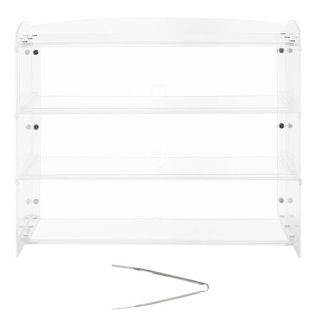 Bakery Display Case, 3-Tier Commercial Countertop Pastry Display Case, Clear Acrylic Bread Box for Kitchen, Party Cake Cabinet with Flip-Up Door for Cookie Dessert Donut Bagel, 19" x 9.1" x 15"