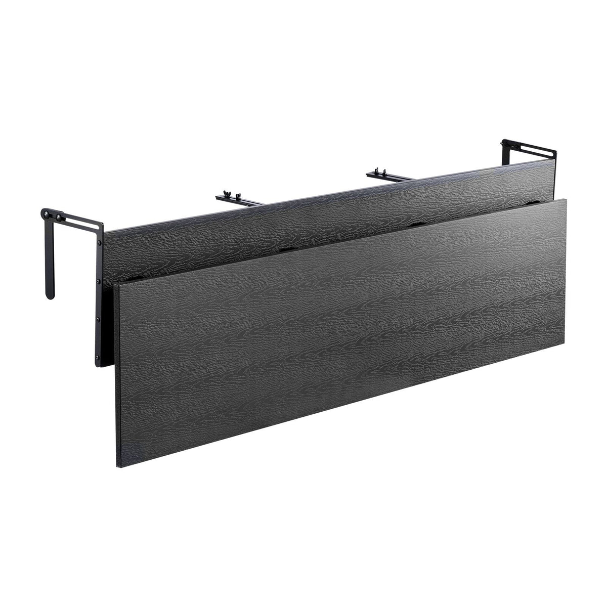 Balcony Hanging Table, 12 x 59 in Folding Balcony Railing Table, Outdoor Balcony Bar Table for Railings, 50 lbs Loading, Fit Railing from 1" to 5.9", Serving Table for Patio & Deck