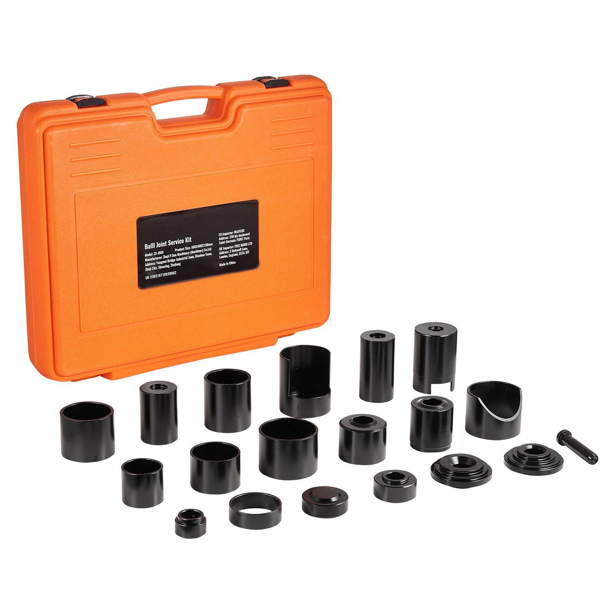 Ball Joint Press Kit, 21 pcsTool Kit, C-press Ball joint Remove and Install Tools, for Most 2WD and 4WD Cars, Heavy Duty Ball Joint Repair Kit for Automotive Repairing