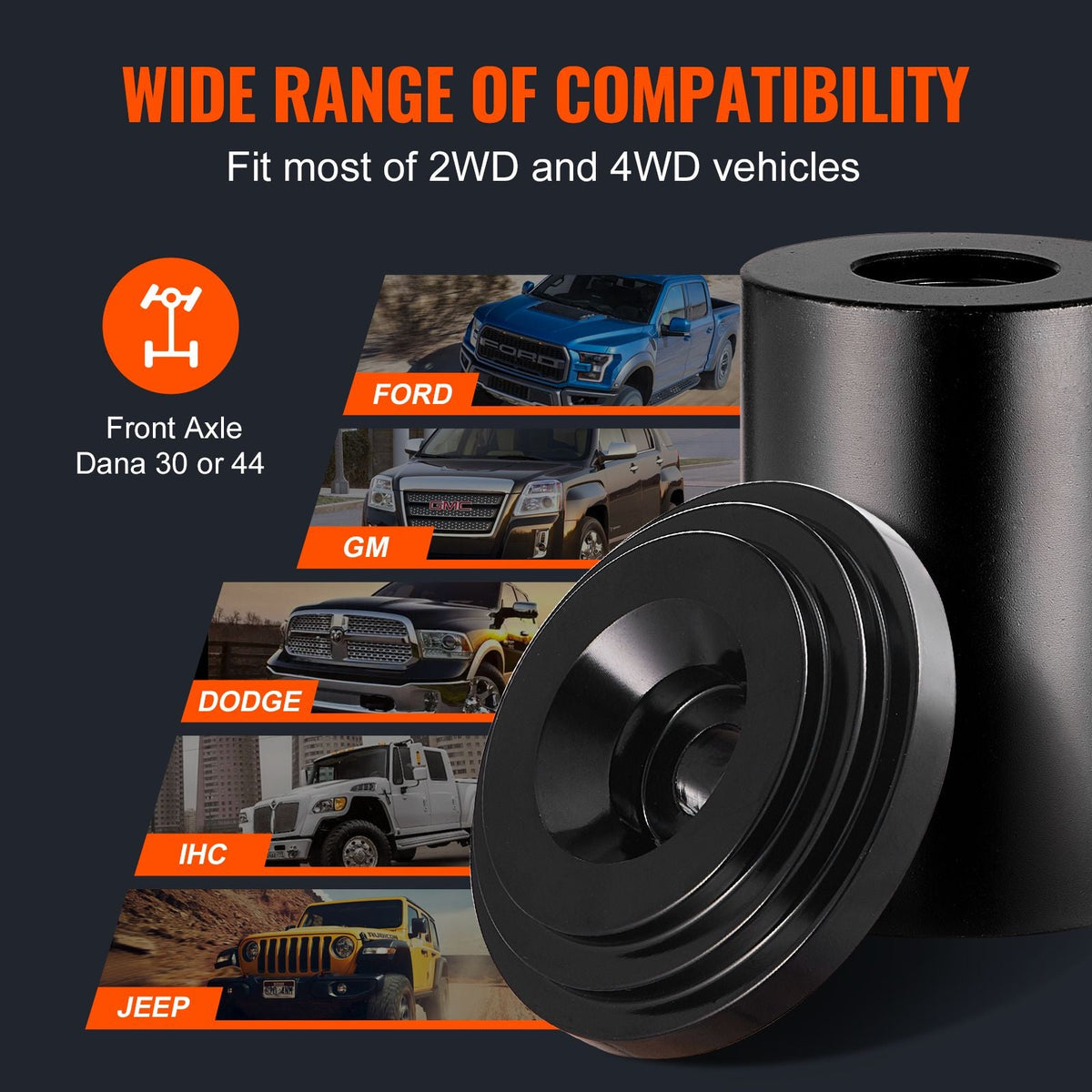 Ball Joint Press Kit, 21 pcsTool Kit, C-press Ball joint Remove and Install Tools, for Most 2WD and 4WD Cars, Heavy Duty Ball Joint Repair Kit for Automotive Repairing