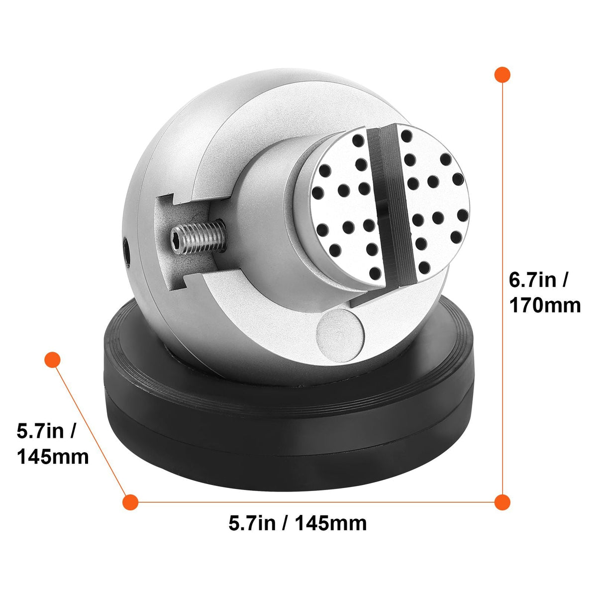 Ball Vise, 5" Engraving Setting Tool, 360° Rotation Engraving Block Vise, 69 PCS Attachment Jewelry Engraving Block Tools Standard Block for Gemstone Inlay and Small-Scale Engraving