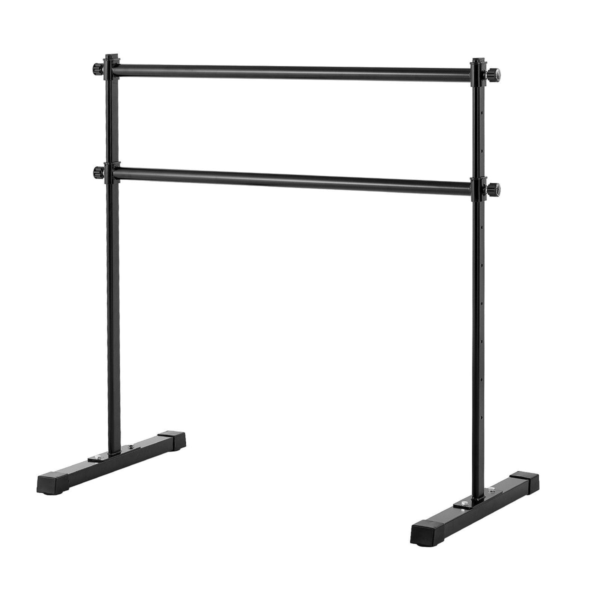 Ballet Barre, 4 Ft Double Barre Bar for Home, Freestanding Portable Ballet Stretching Dance Bars, Height Adjustable Anti-Wobble Fitness Studio Equipment, for Pilates Balance Workout