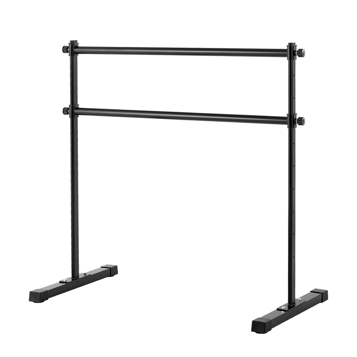 Ballet Barre, 4 Ft Double Barre Bar for Home, Freestanding Portable Ballet Stretching Dance Bars, Height Adjustable Anti-Wobble Fitness Studio Equipment, for Pilates Balance Workout