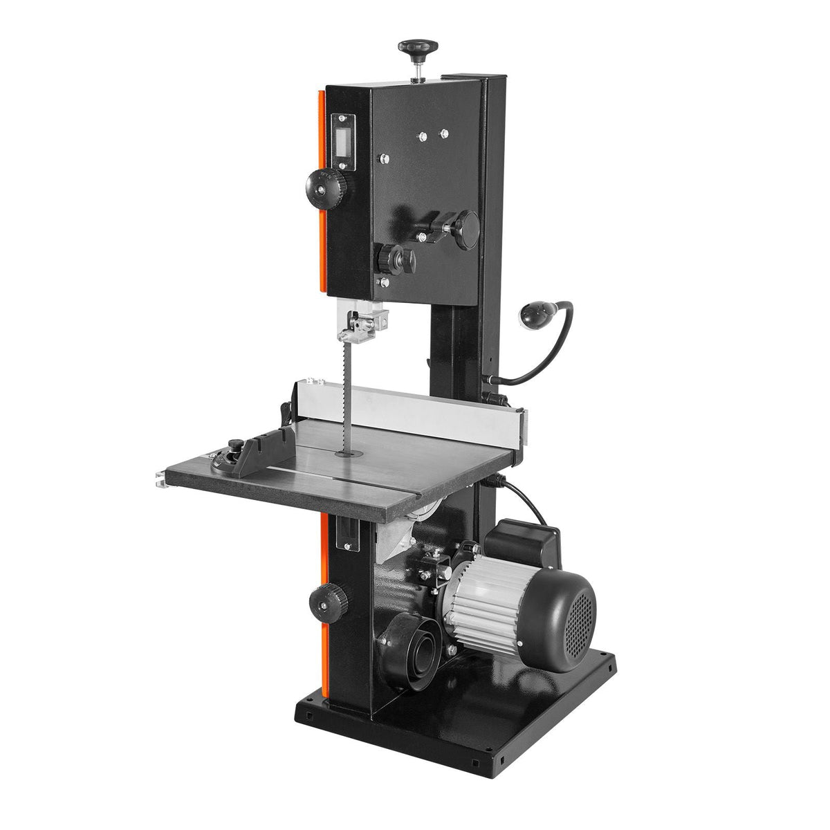 Band Saw, 10-Inch, Two-Speed Benchtop Bandsaw with 373W 1/2 HP Motor, 6 in Max Cutting Height, 13.2 x 13.4 in Cast Iron Table, with 360° Work Light, Miter Gauge, Fence, Band Saw for Woodworking